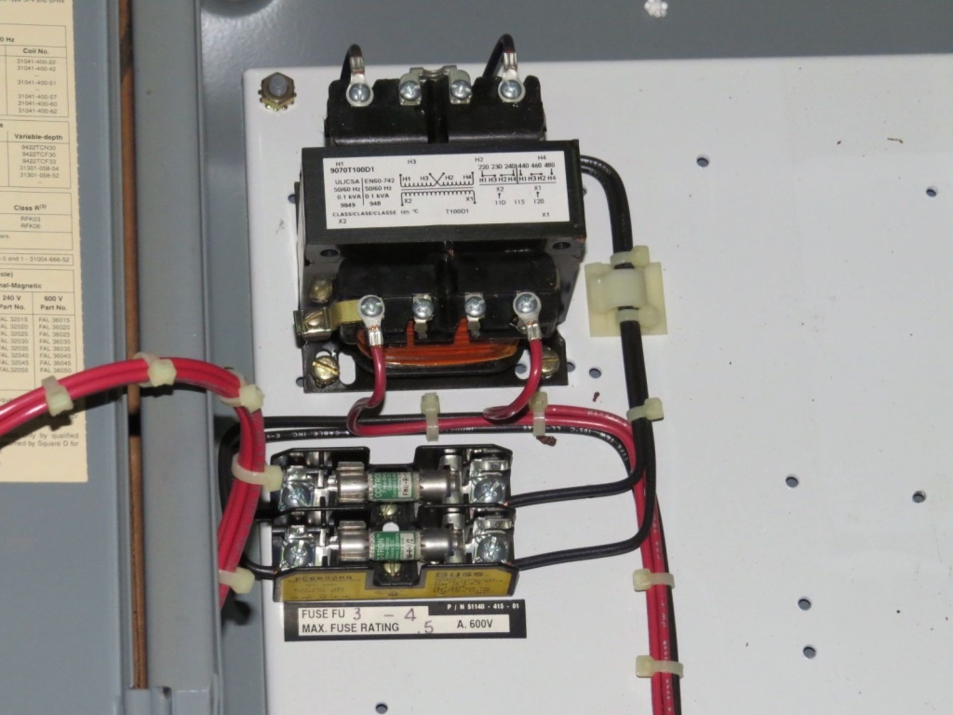 (qty - 2) Incomplete Square D Combo Motor Starter - Image 4 of 9