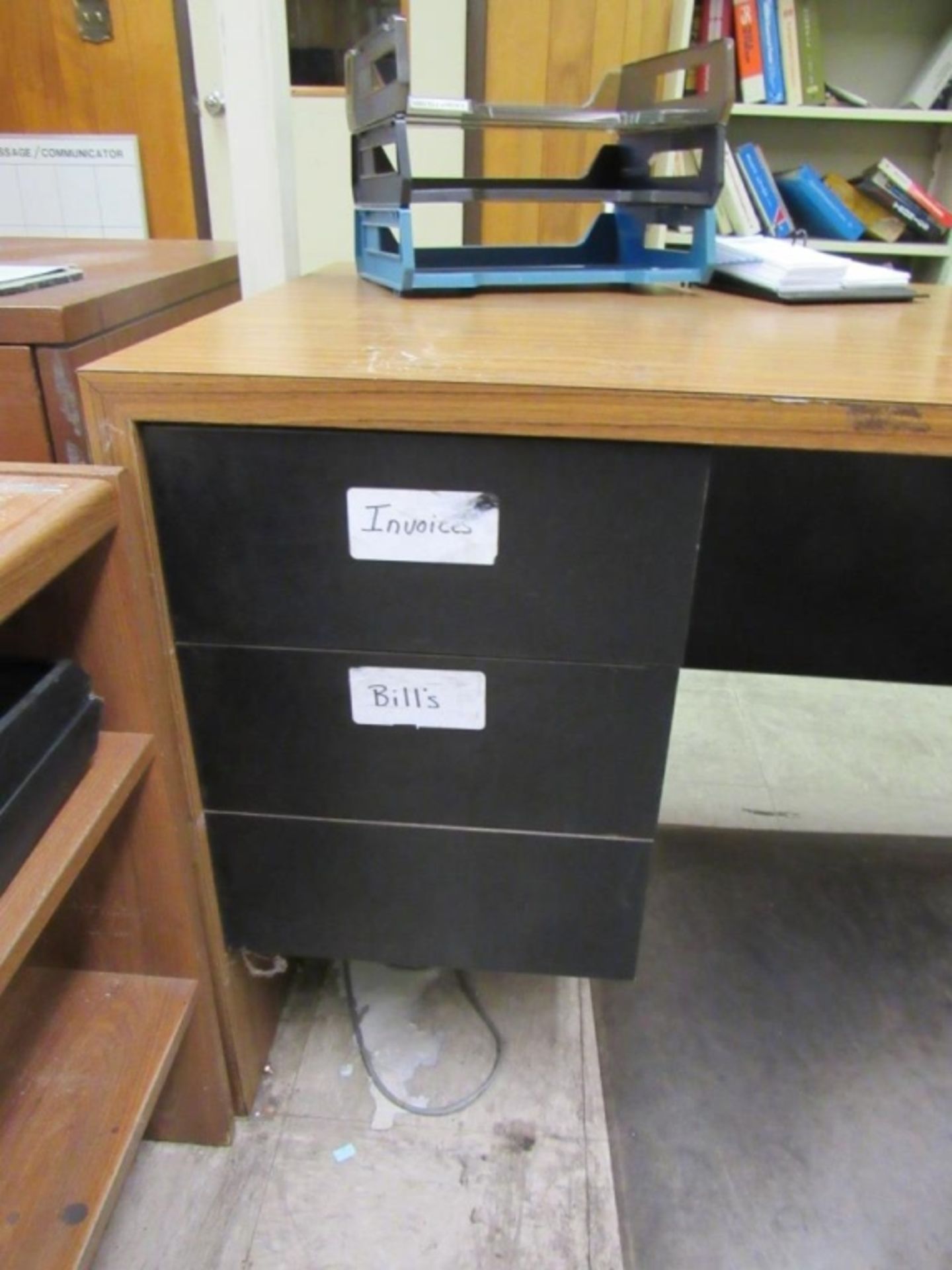 L Shaped Desk, Contents, and Chair- - Image 6 of 8