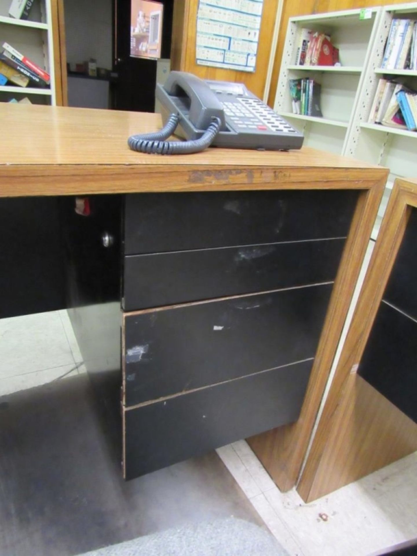 L Shaped Desk, Contents, and Chair- - Image 8 of 8