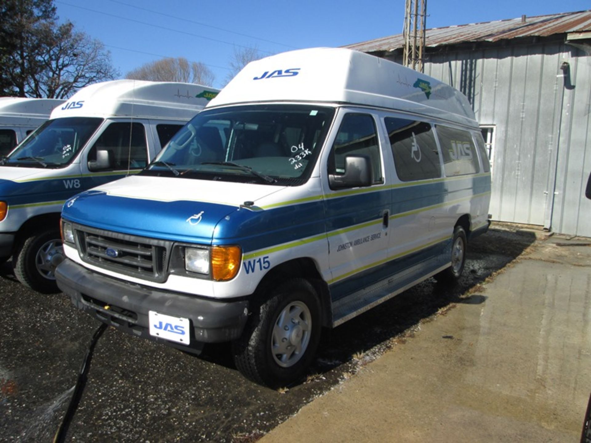 2004 FORD E350 DSL WHEEL CHAIR AEV VIN #1FTSS34P54HB45165 233,860 MILES UNIT #W-15 AEV VIN #