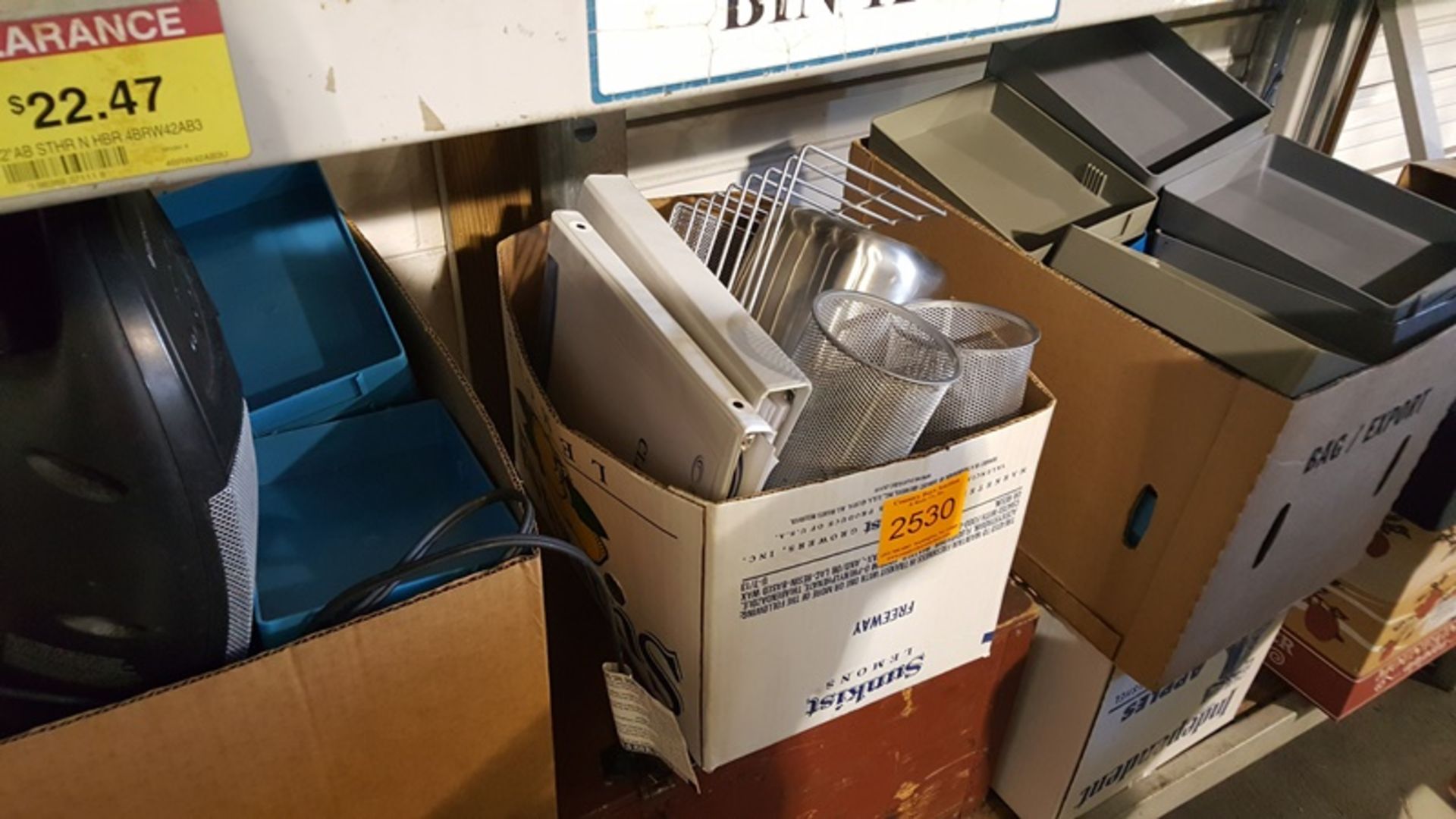 Boxes of sample frames, cases and repair parts