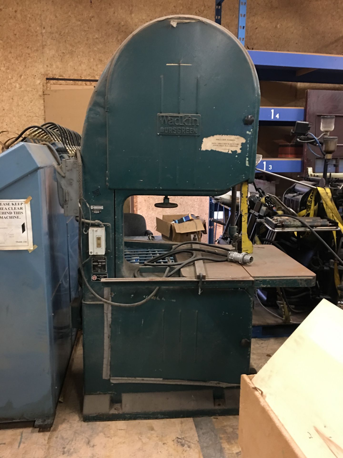 WADKIN VERTICAL BANDSAW