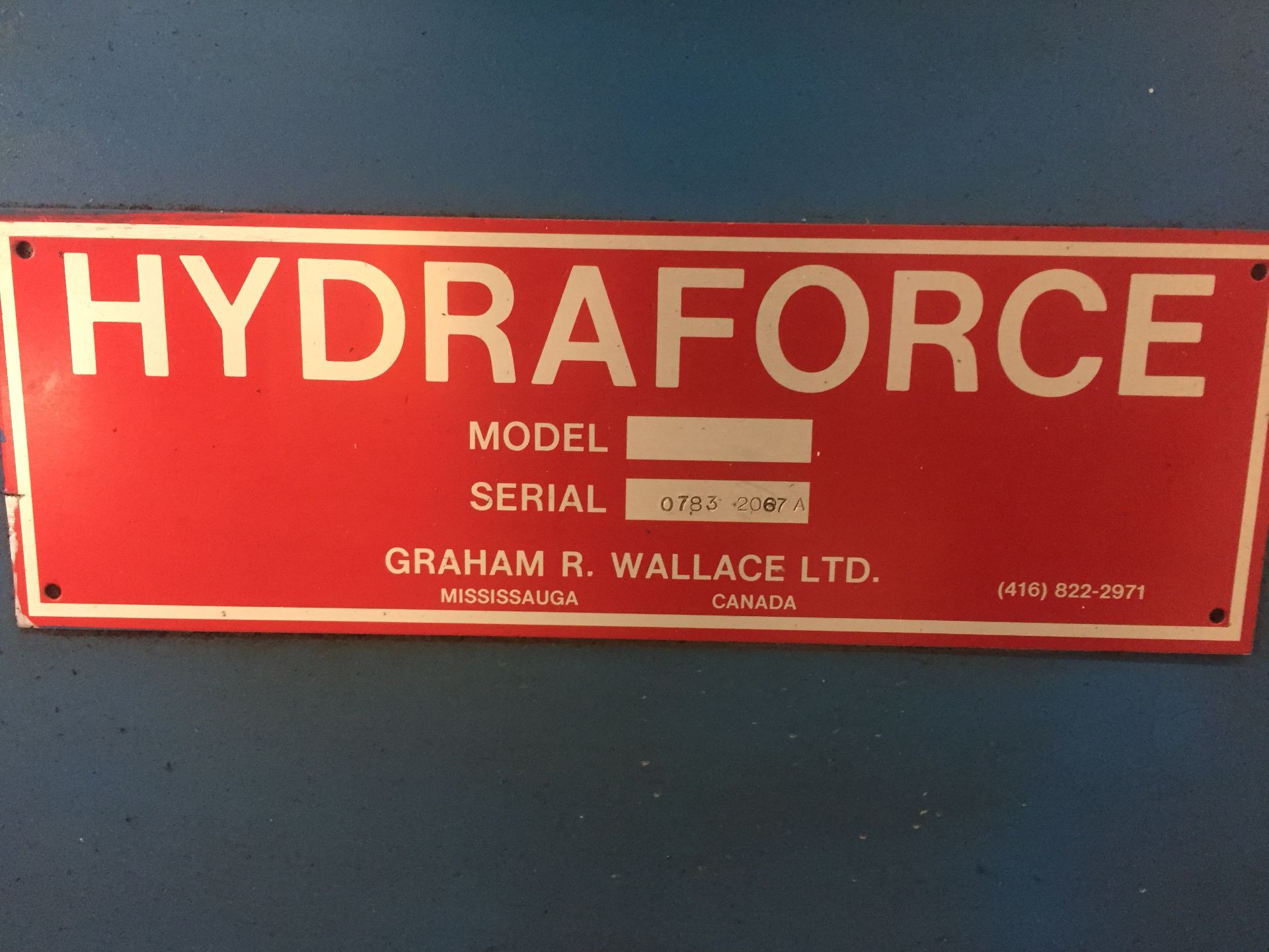 HYDRAFORCE HYDRAULIC PUMP, TYPE TEFV, SERIAL #0783 2067 A - Image 4 of 5