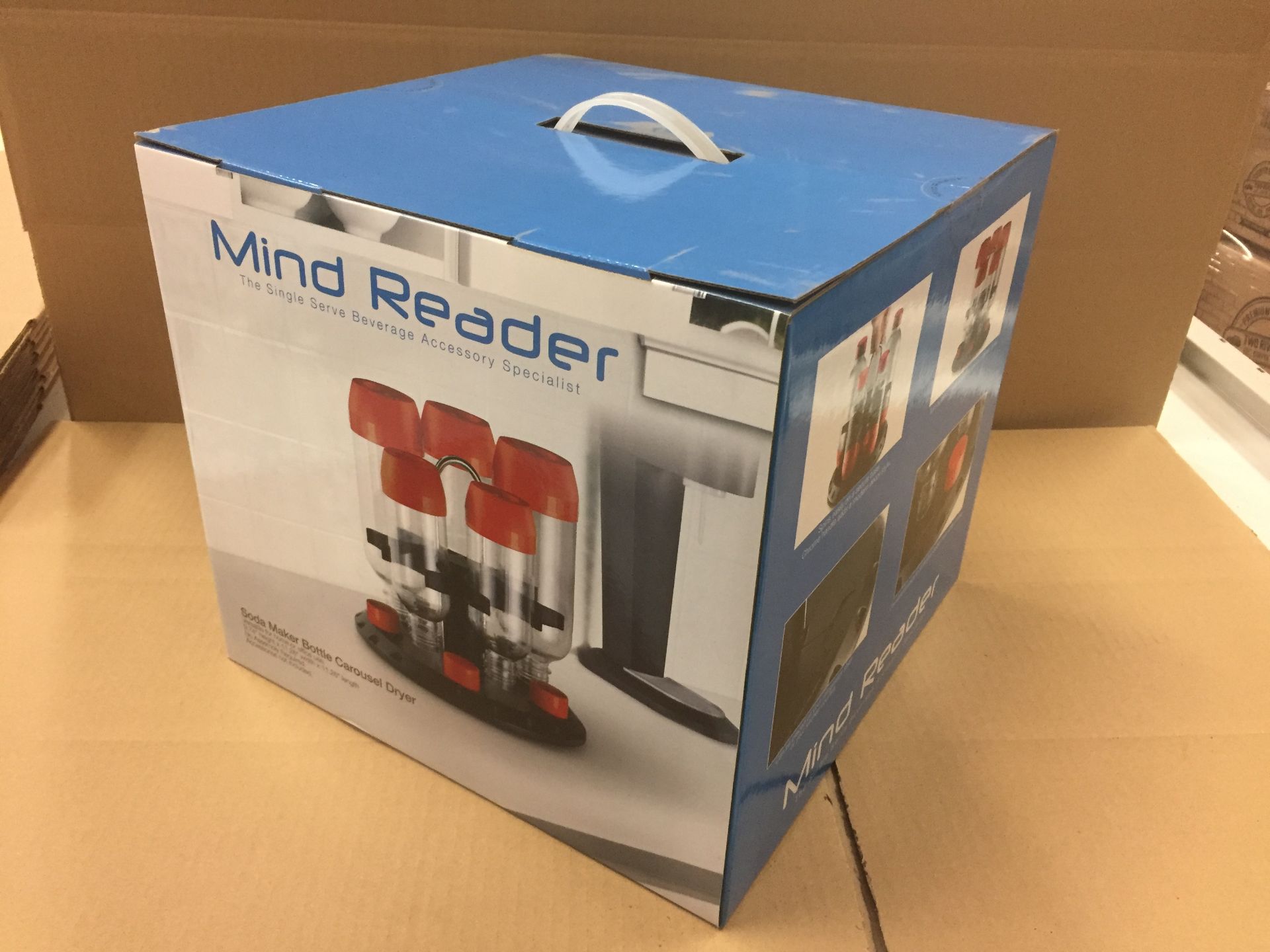 MIND READER SODA MAKER BOTTLE CAROUSEL DRYER (BIDDING IS PER PACKAGE, MULTIPLIED BY NUMBER OF