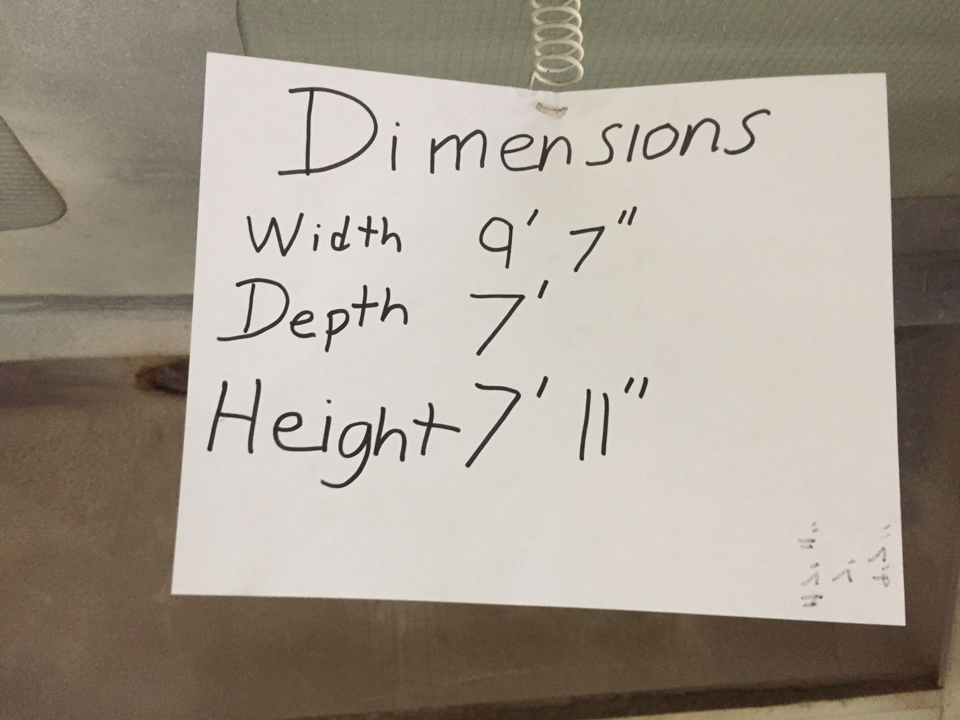 SPRAY BOOTH (DIMENSIONS: WIDTH 9' 7", DEPTH 7', HEIGHT 7' 11") (A $400 FEE WILL BE ADDED TO - Image 5 of 5