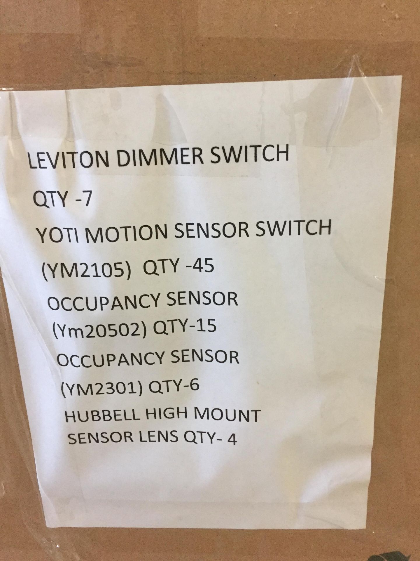 ASSORTED SWITCHES - ESTIMATED QUANTITY & DESCRIPTION: LEVITON DIMMER SWITCH QTY 7, YOTI MOTION - Image 2 of 2