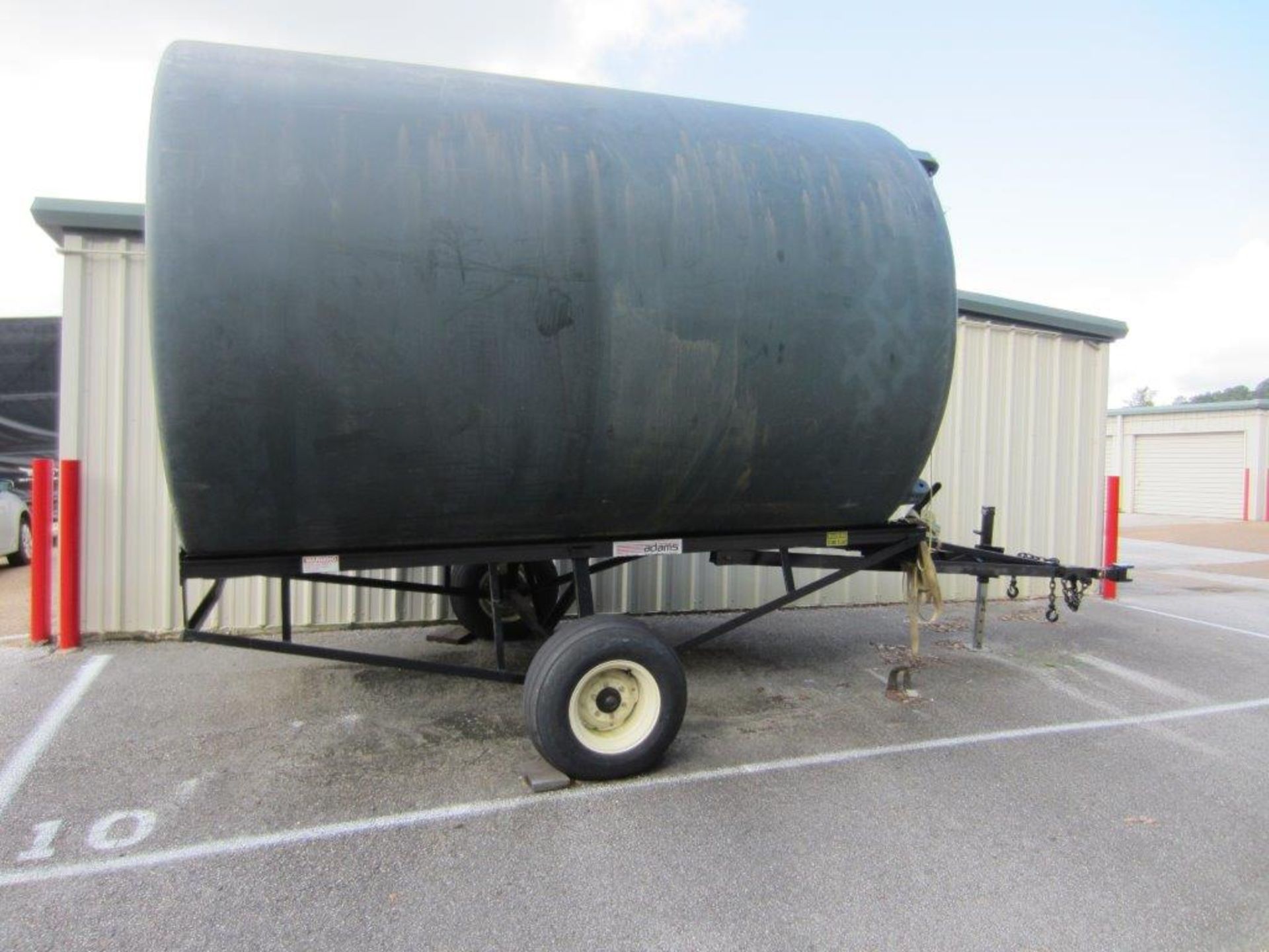 ADAMS SINGLE AXLE TRAILER WITH OIL DRUM (SUBJECT TO GROUP LOT 7)