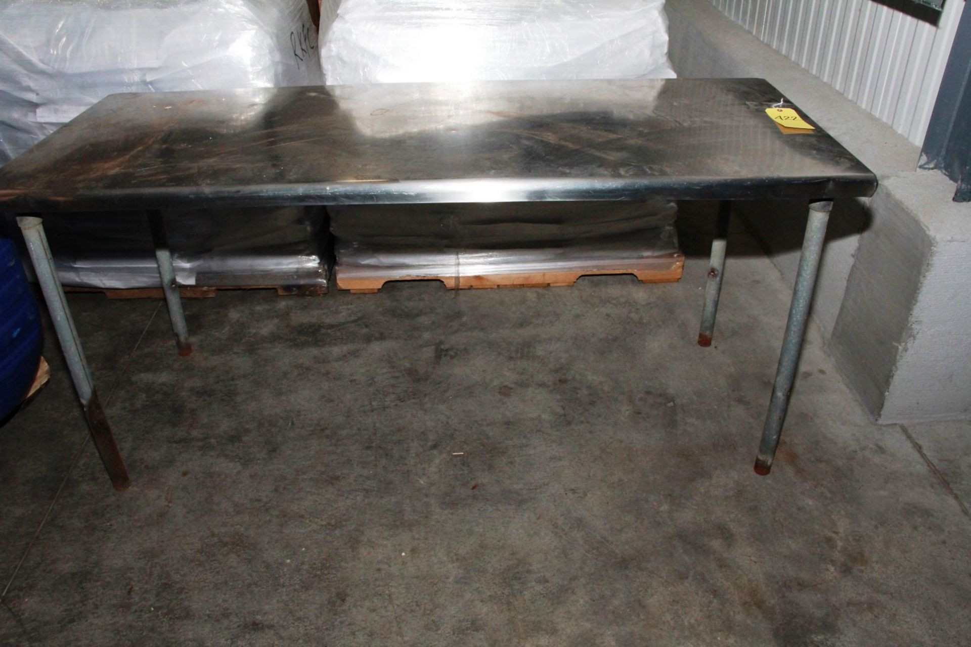 STAINLESS STEEL TABLE. 30 x 72 x 29. - Image 2 of 2