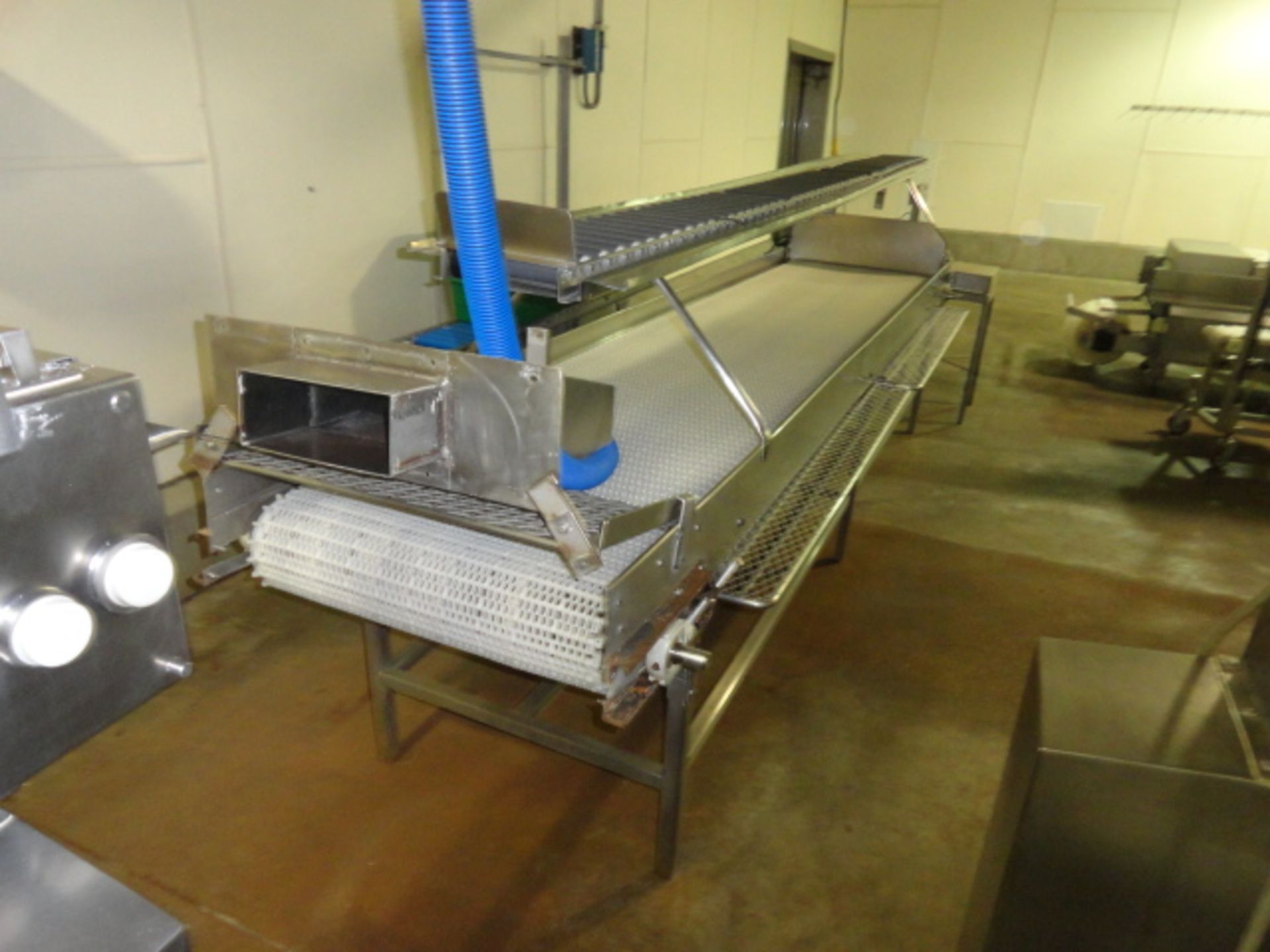 CUSTOM BUILT WIENER PACKING LINE, FUNNELED FEED FOR PEELER. - Image 6 of 6