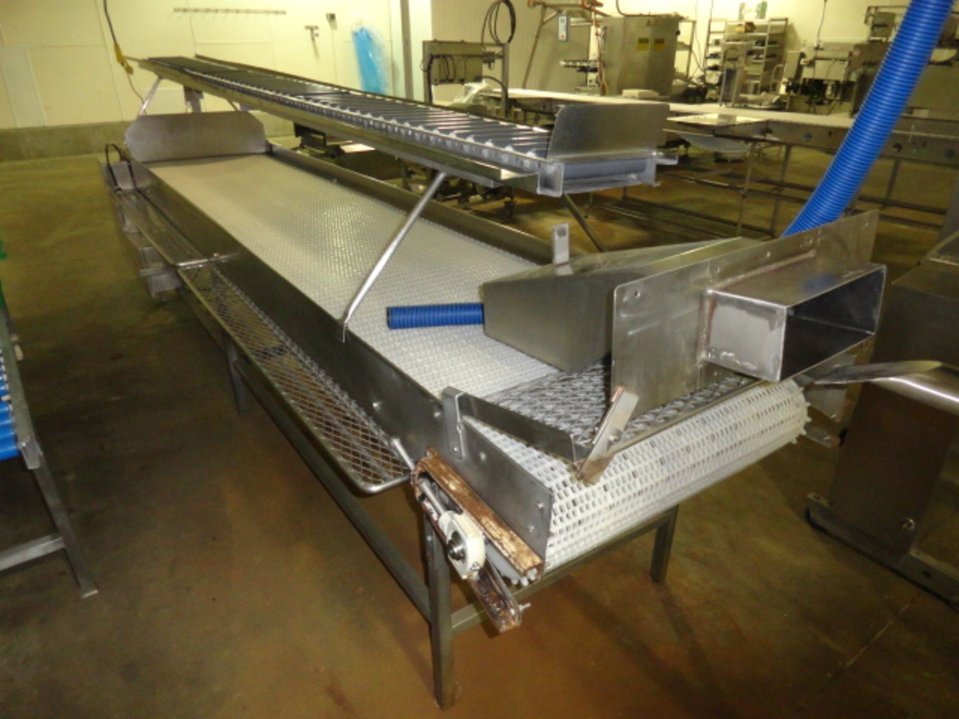 CUSTOM BUILT WIENER PACKING LINE, FUNNELED FEED FOR PEELER. - Image 5 of 6