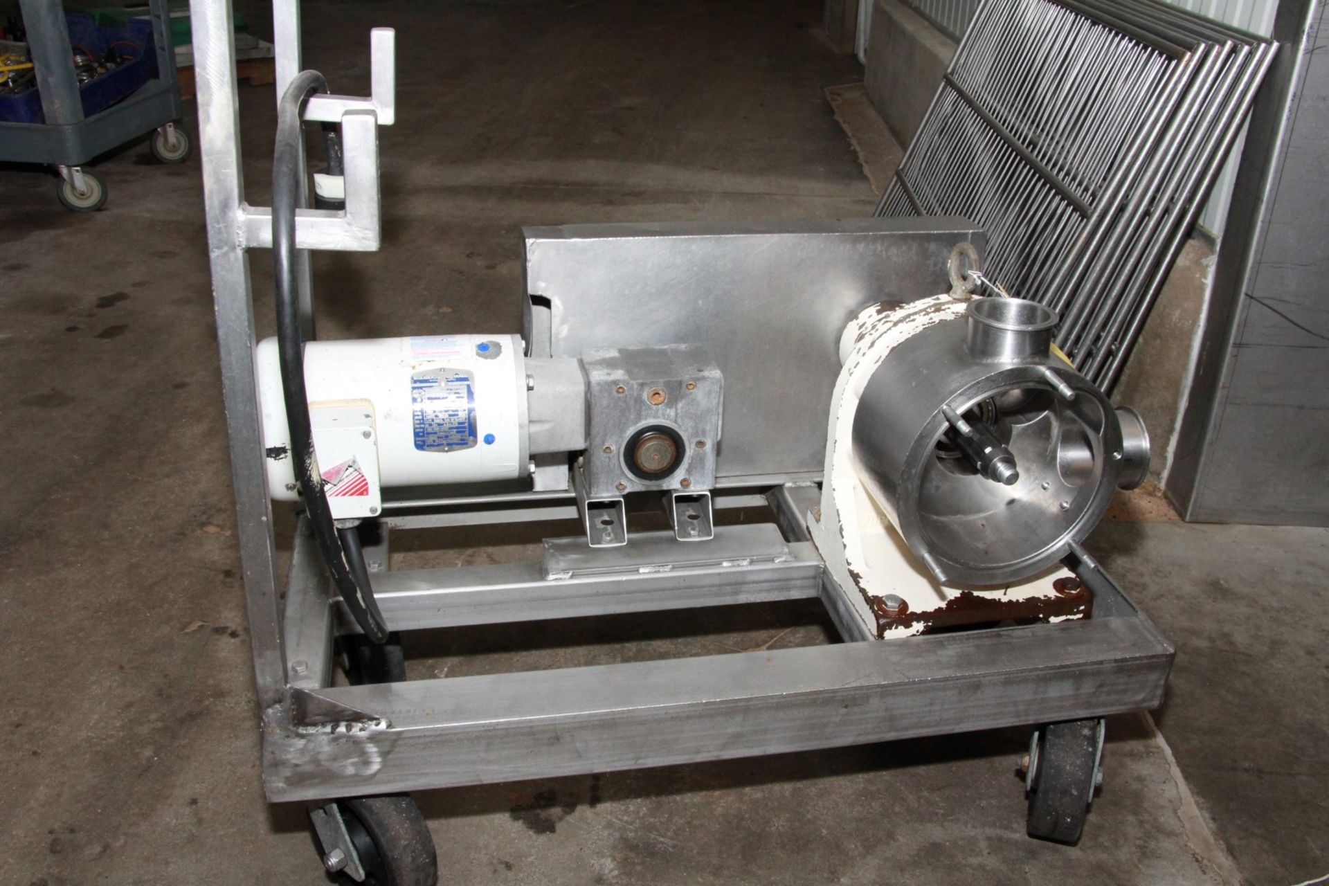 SINE PUMP, 5 HP, MD# MP130NNTC. SN: 4555. ON CART COMPLETE WITH PIPING - Image 2 of 6