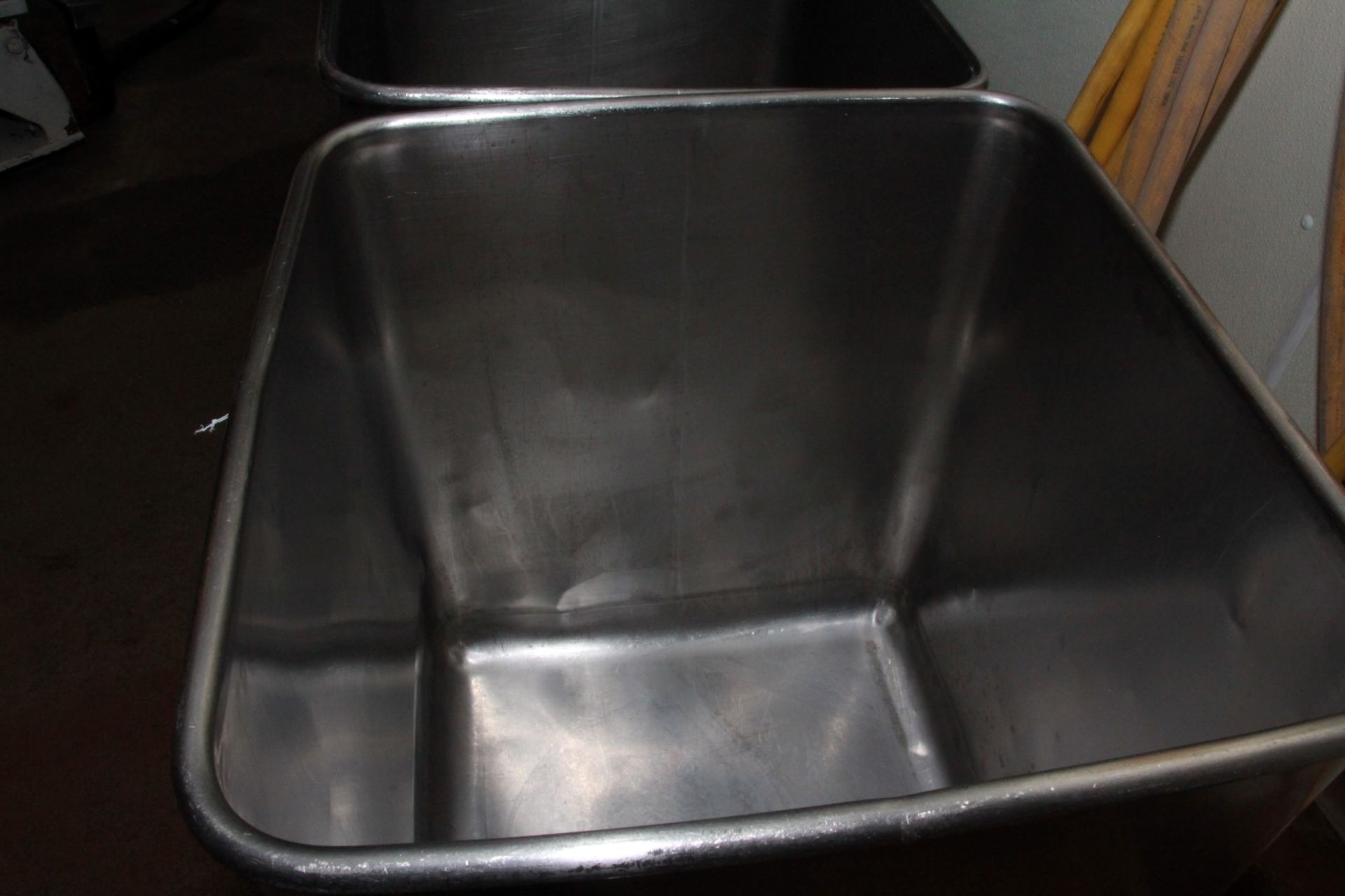 STAINLESS STEEL BUCKETS. 27" x 27" x 37". LOT OF (3). - Image 2 of 4