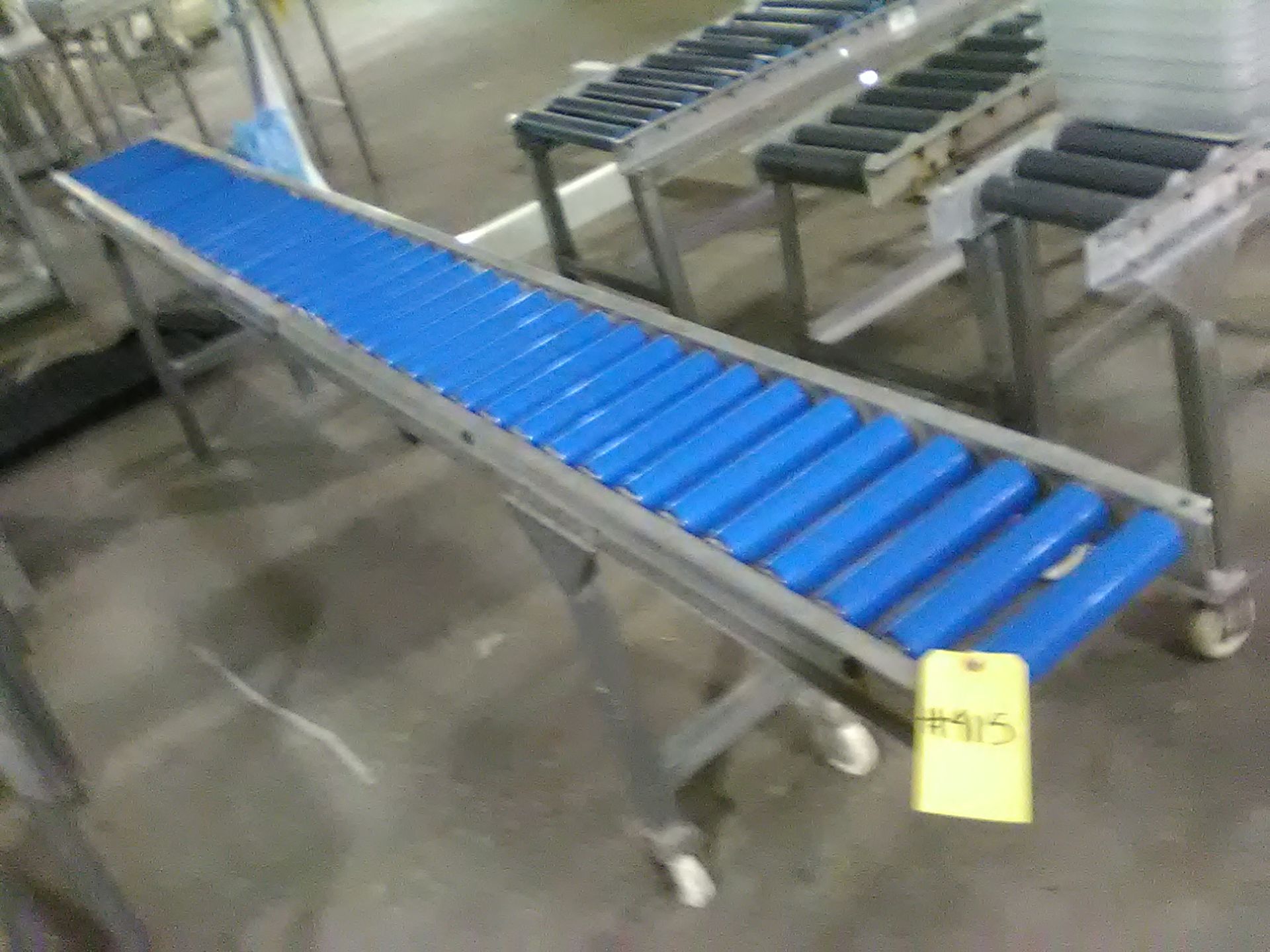 BLUE ROLLER CONVEYOR. 10' x 12" x 28"