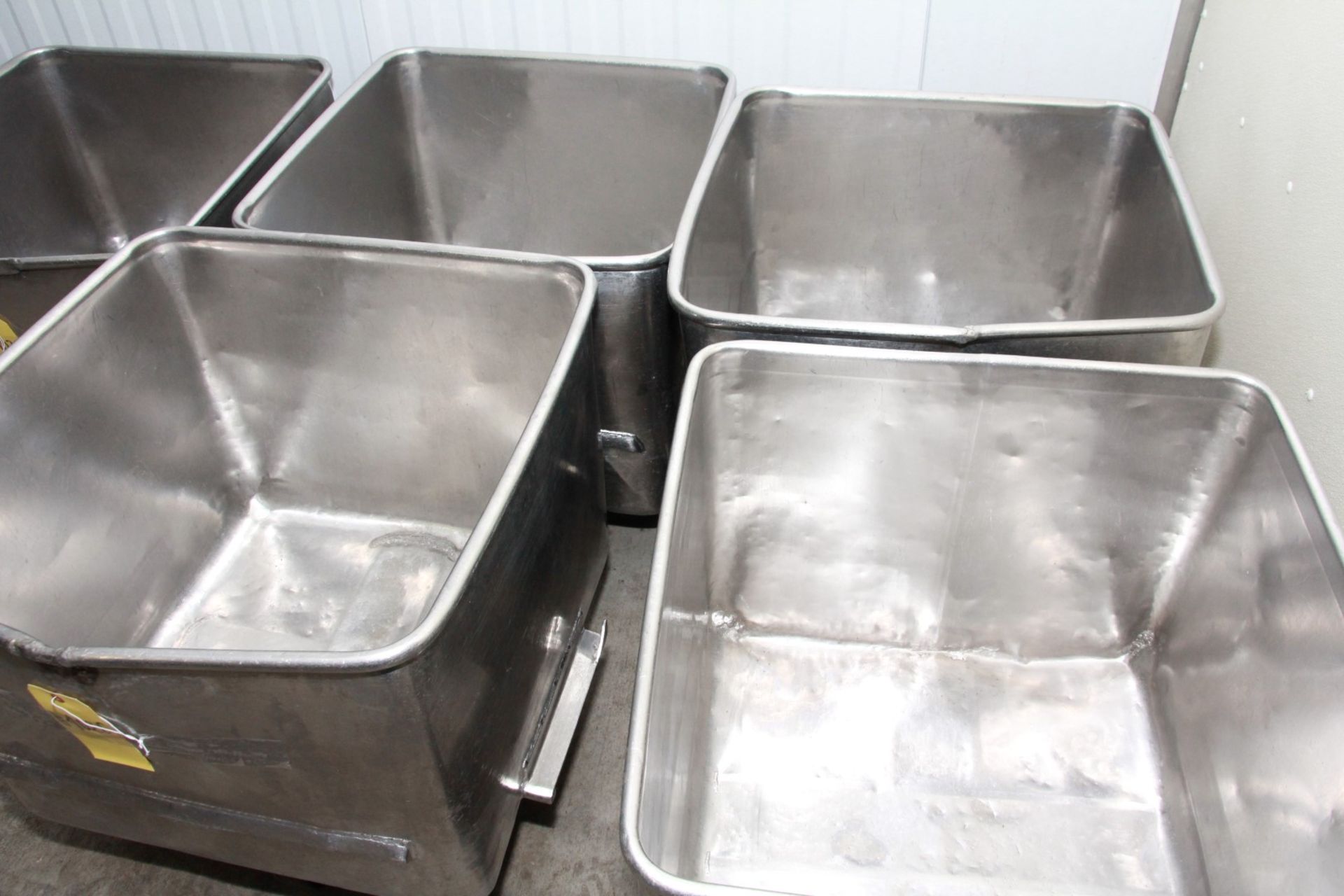 STAINLESS STEEL BUCKETS. 27" x 27" x 27". LOT OF (5). - Image 2 of 2