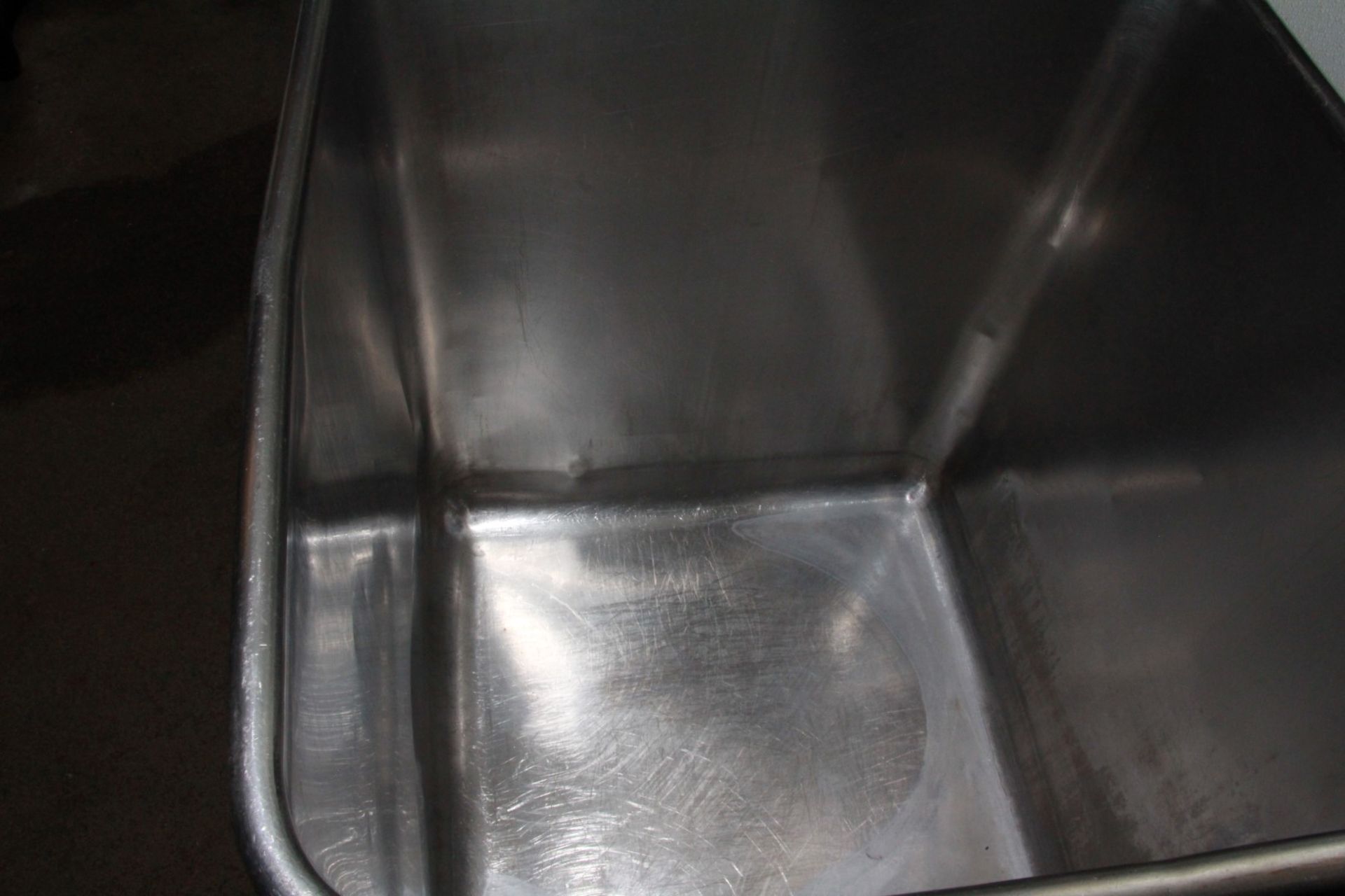 STAINLESS STEEL BUCKETS. 27" x 27" x 37". LOT OF (3). - Image 3 of 4