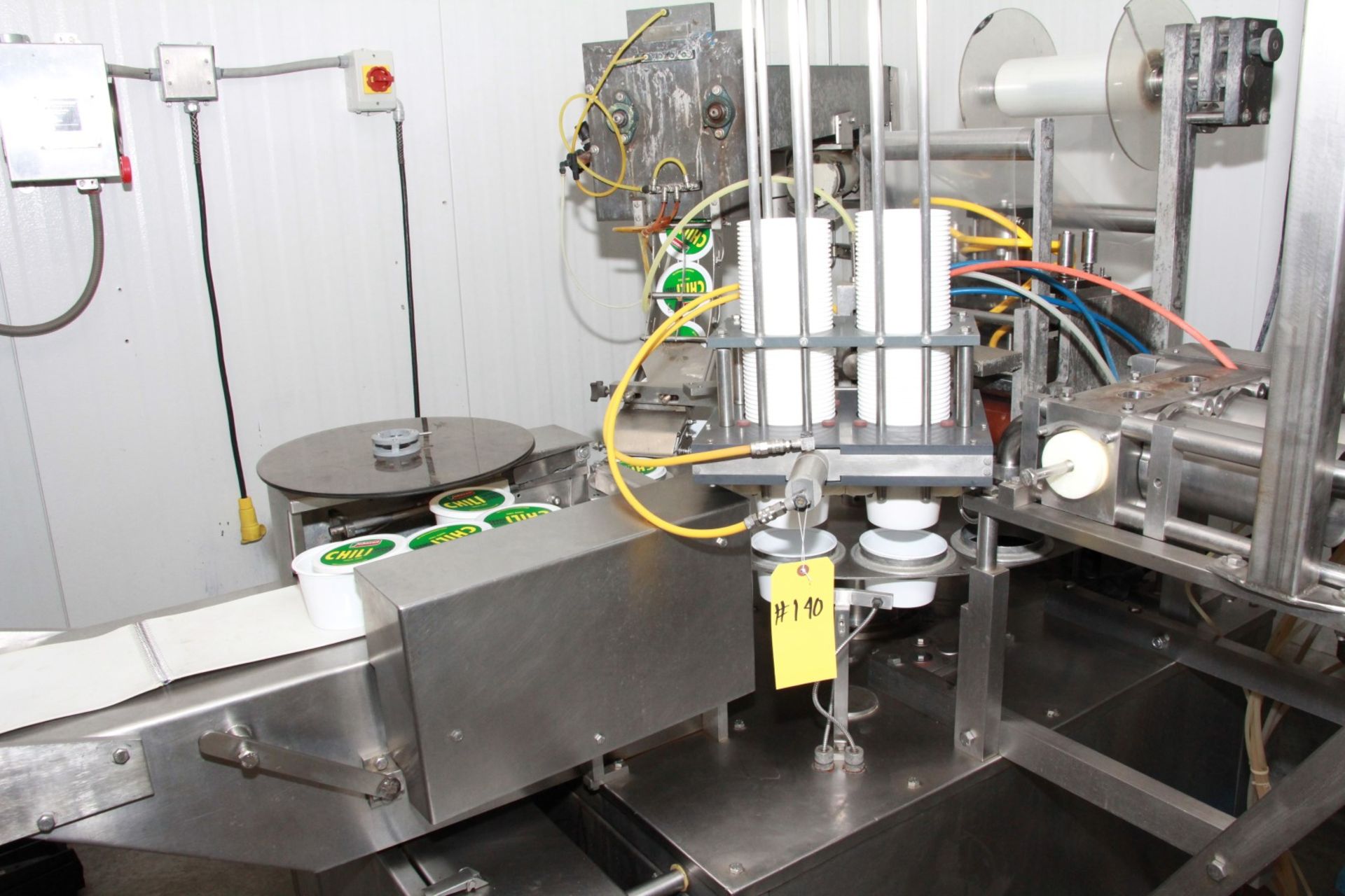 AUTOPROD CUP FILLING SYSTEM: INCLUDES CUP DENESTER, FILLER, FILM SEAL AND CAP. - Image 3 of 8