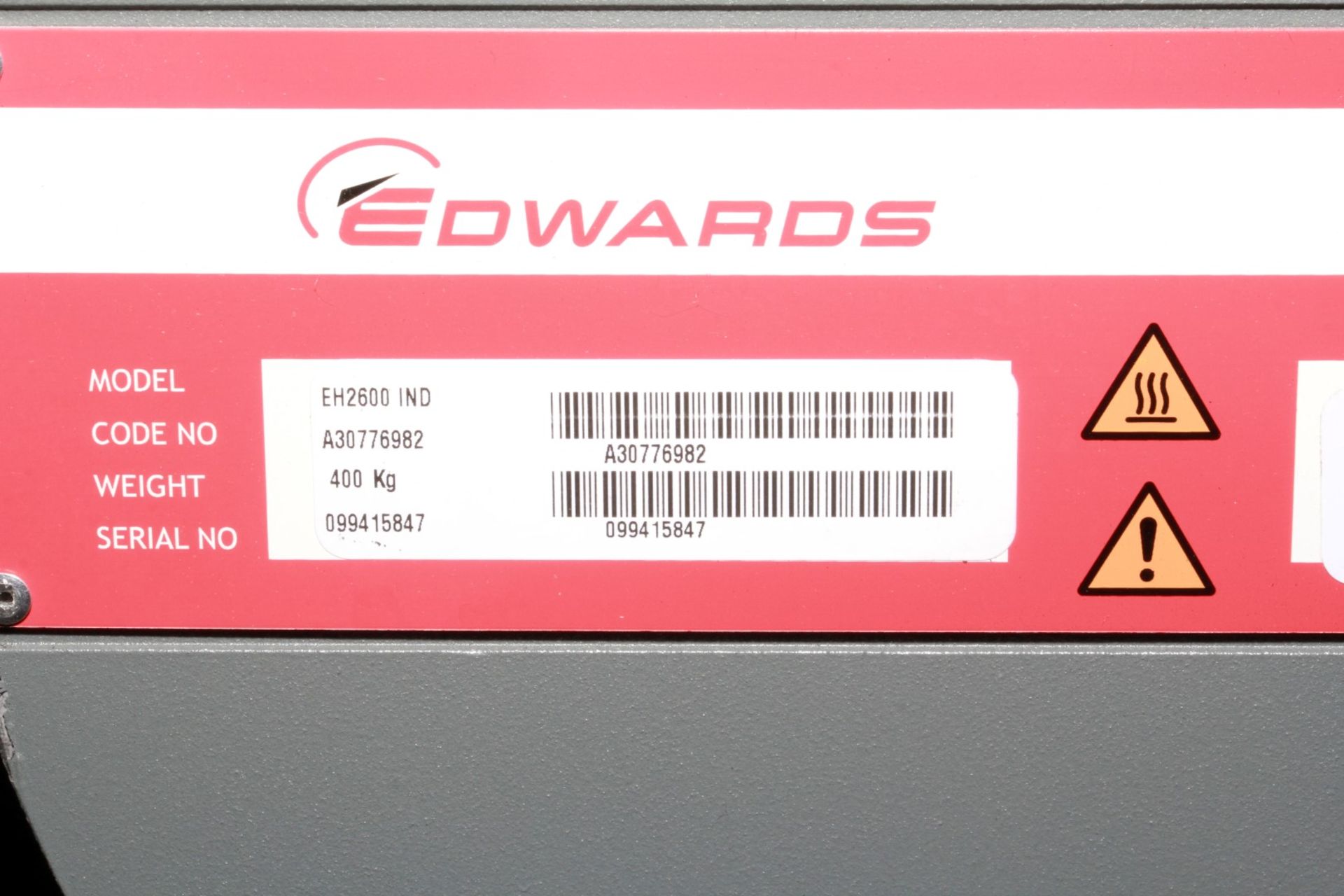 Edwards Mechanical Booster, Md # EH2600 IND, LOCATION COLORADO, CITY - Image 4 of 6
