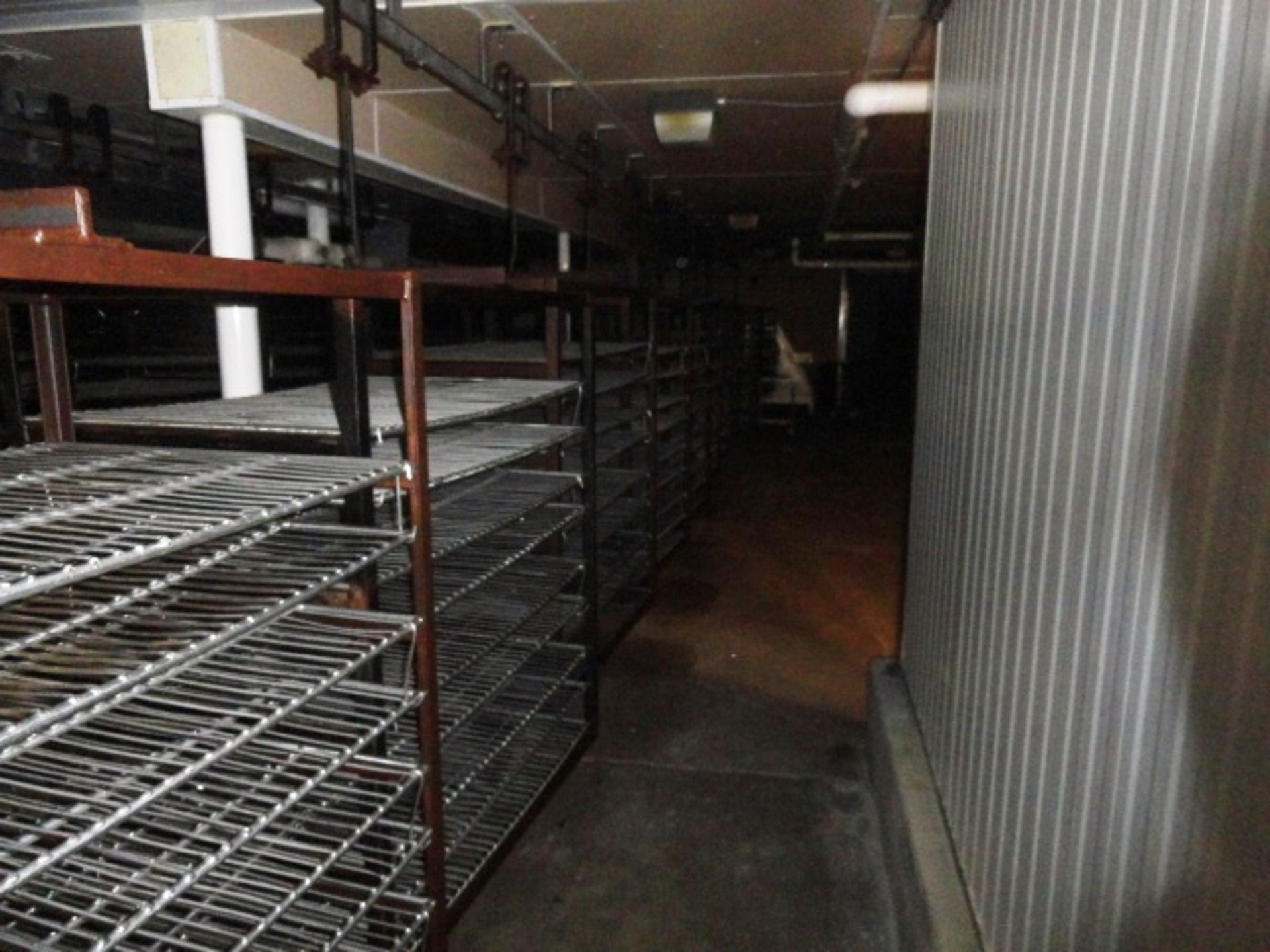 LOT OF (30) CARBON STEEL SMOKE RACKS, HANGING STYLE, WITH (9) STAINLESS STEEL SCREENS ON EACH. - Image 3 of 6