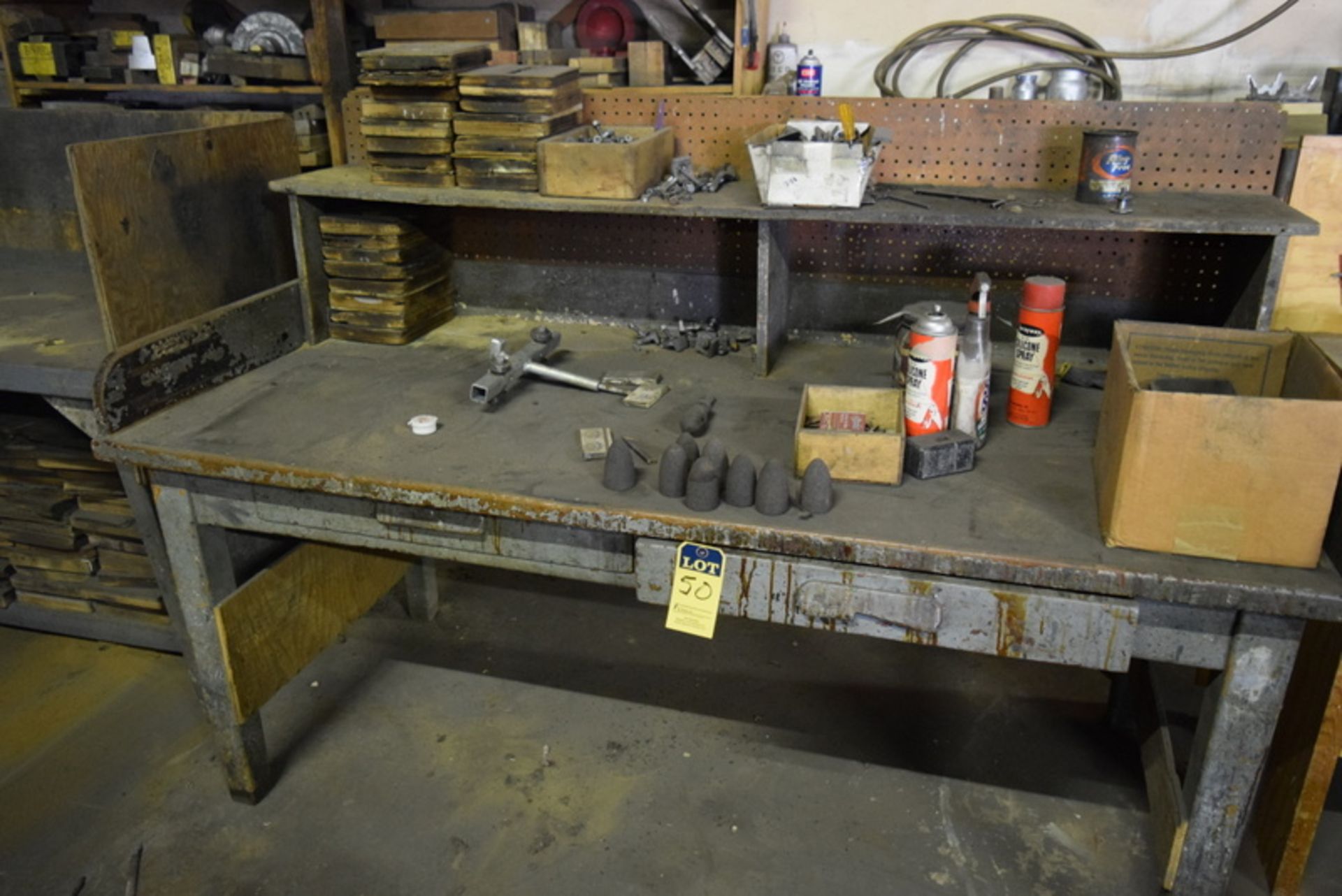 3- wood benches and contents - Image 2 of 3