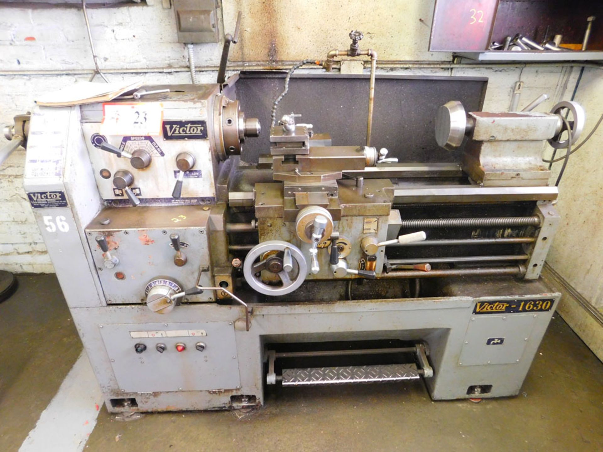 Victor Engine Lathe Mdl 1630, 16" Swing, 30" Between Center, s/n 45327