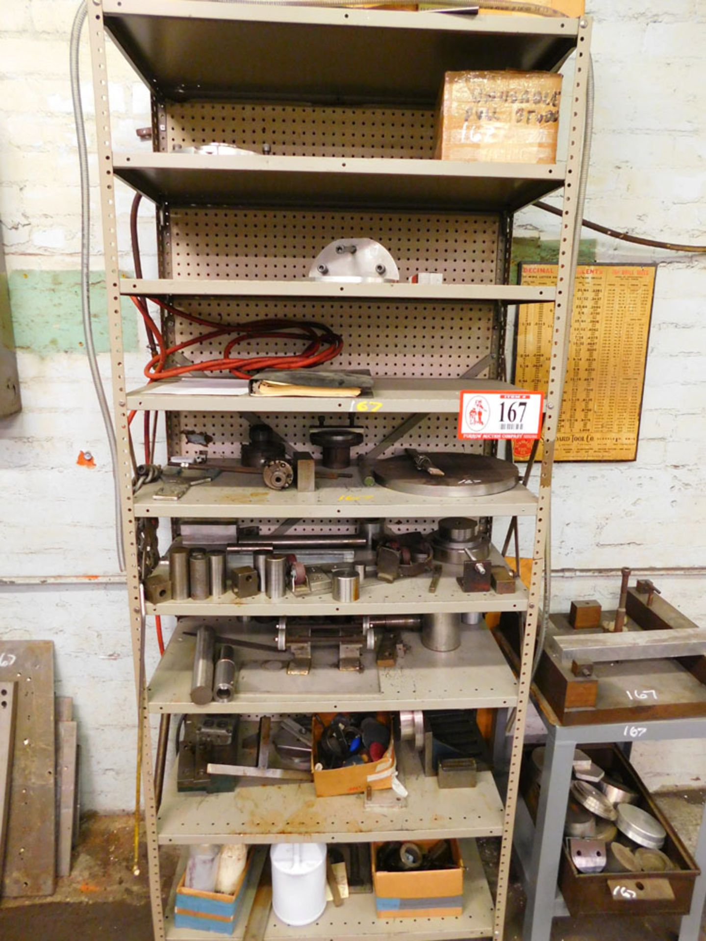 Section Adjustable Metal Shelving, W/Contents, Misc. Parts, Components, Welders, Cutters, etc.