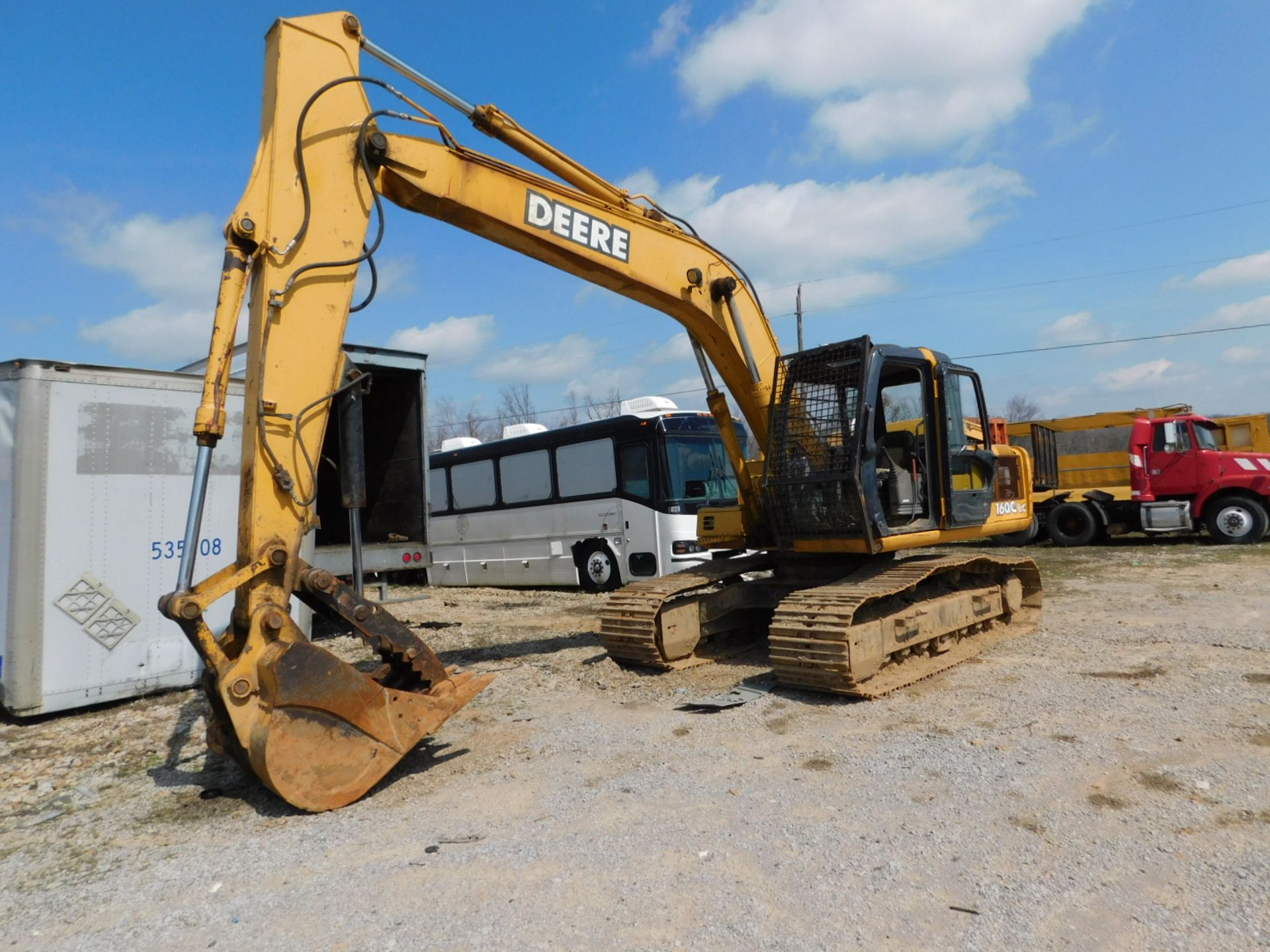 John Deere 160C LC Excavator, Heat and Air, 46' Bucket, Hyd Thumb, 5615hrs, sn 044532 (Item