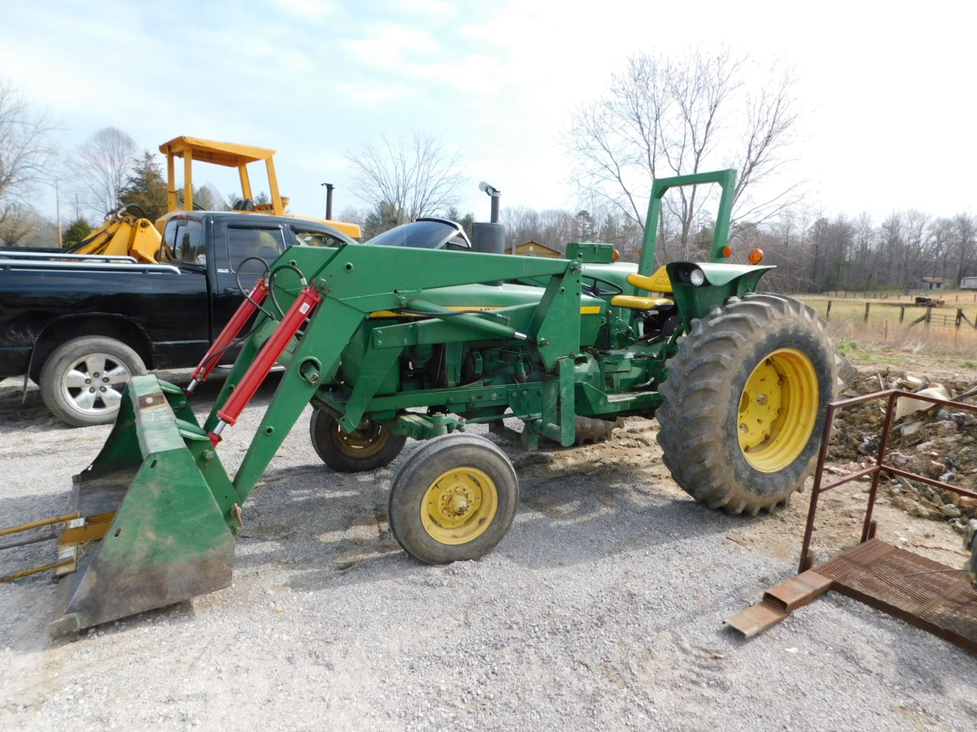 John Deere 2440 Farm Tractor/Loader, Roll Bar, Single Remote, 2WD, Bale Spear, GP Bucket, 3, - Image 2 of 2