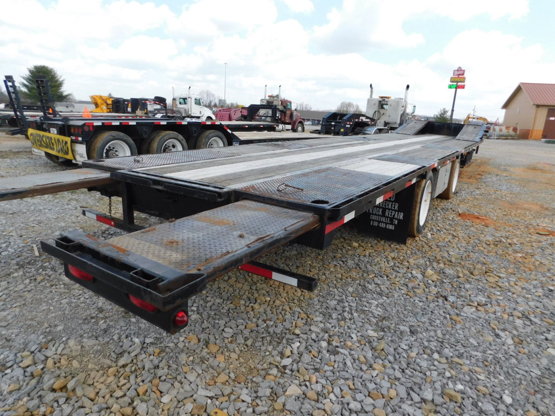 2009 Cherokee Step Deck Spread Axle Trailer, Ramps, Slide Extenders Front & Back, 53' x 102", 25,000 - Image 8 of 8