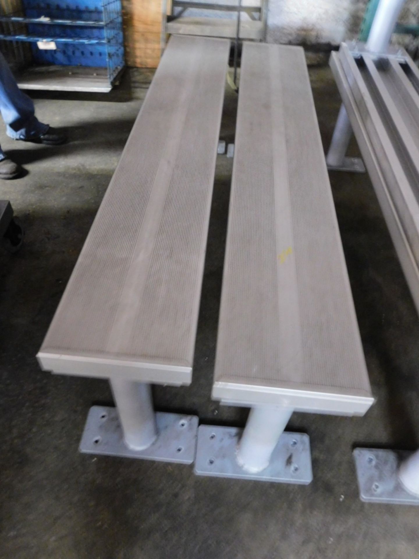 (2) 60" X 9 1/2" Aluminum Benches - Image 3 of 3