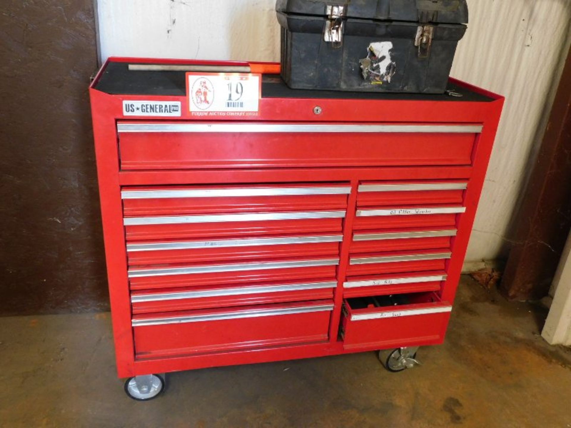 US General 13-Drawer Tool Box, w/Contents, Screwdrivers, Wrenches, Drill Bits, Sockets, etc. - Image 5 of 5