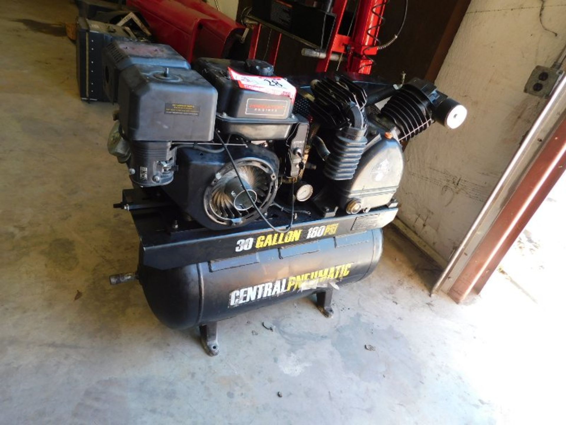 Central Pneumatic 30-Gallon 180 PSI 2-Stage Gas Engine Air Compressor, W/1300hp Gas Engine
