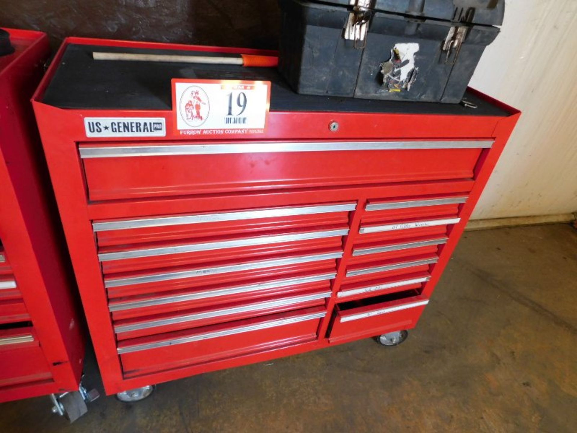US General 13-Drawer Tool Box, w/Contents, Screwdrivers, Wrenches, Drill Bits, Sockets, etc.