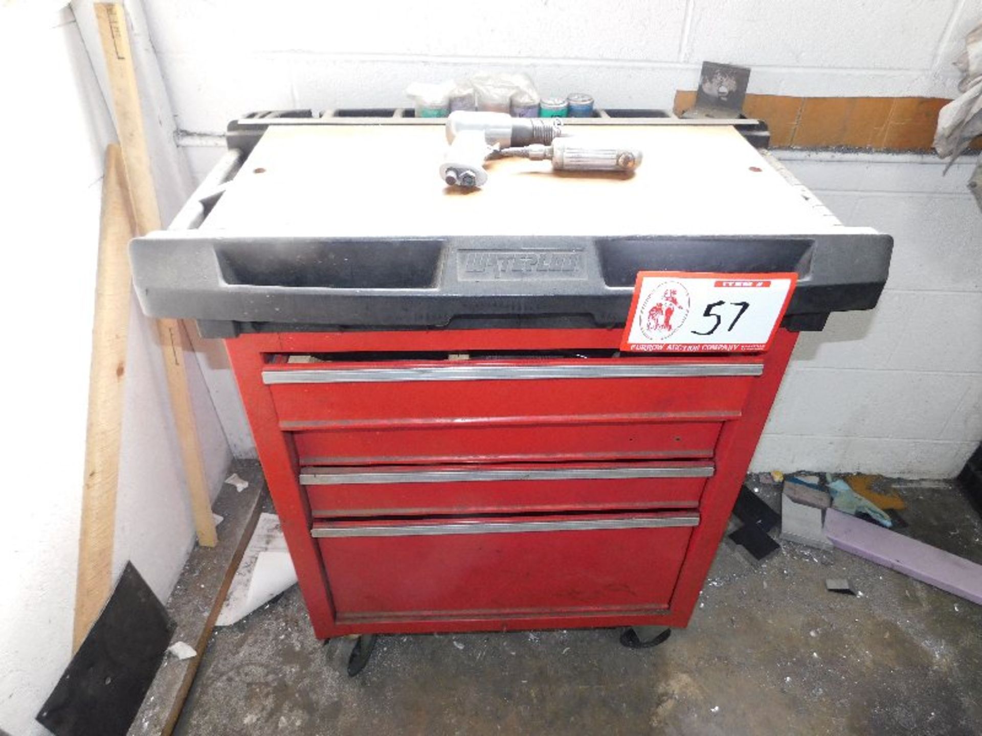 Waterloo 4-Drawer Tool Box on Casters, W/Contents, Various Hand Tools, Sockets, Ratchets,