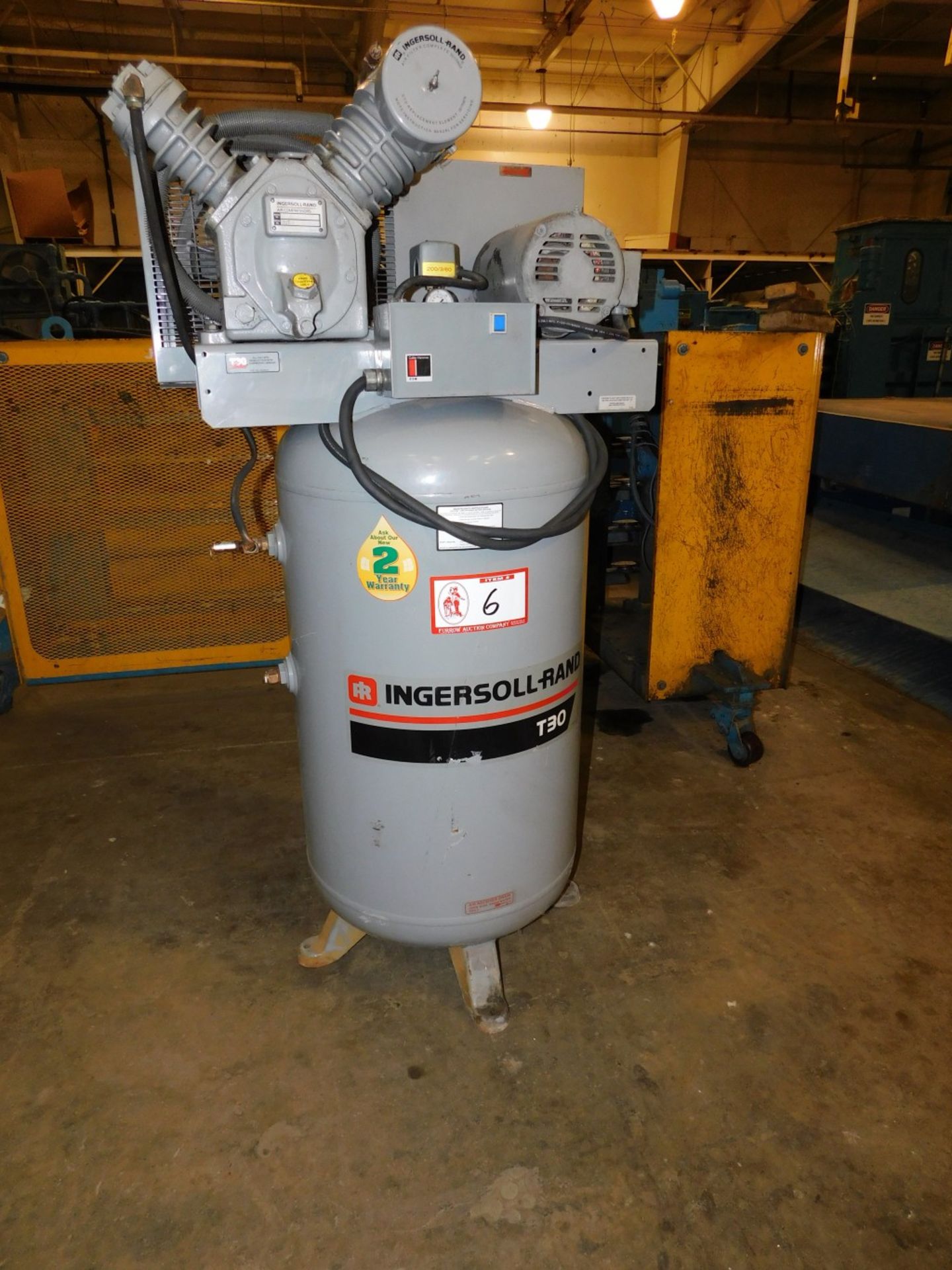 Ingersoll Rand T-30 Air Compressor, 5 HP, 230/460 volt, 3 PH/