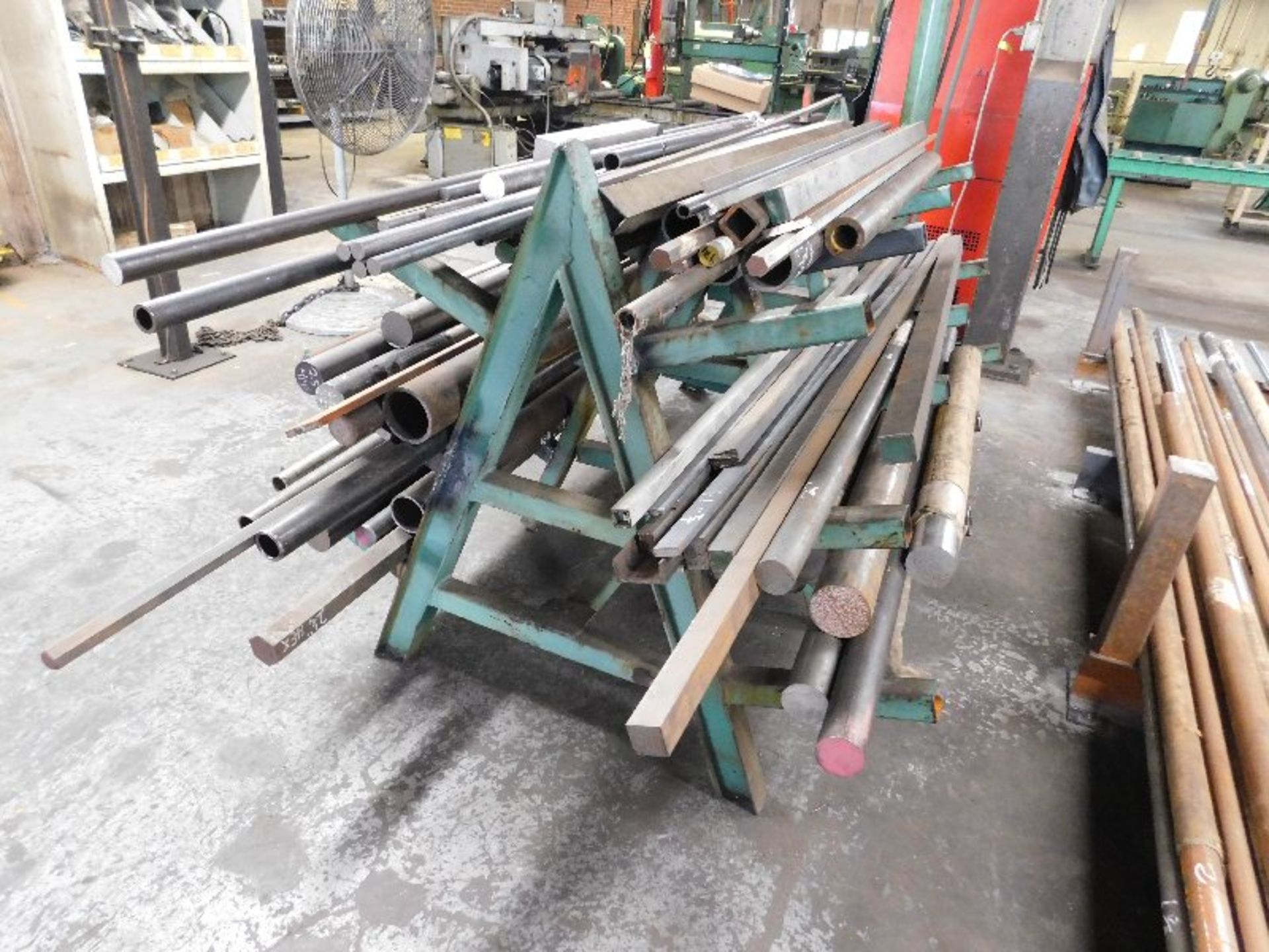 Various Size and Type Round Stock, Round Tube, Square Tube on 3 Racks - Image 3 of 3