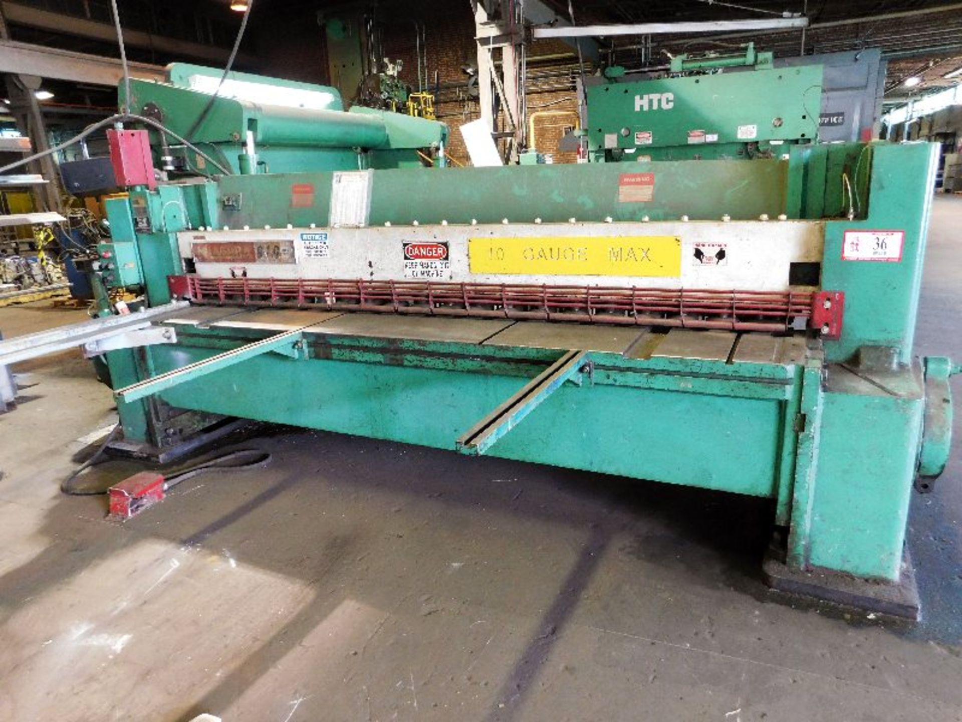 Niagara Plate Shear, Model 810, 10 Gage x 10' width