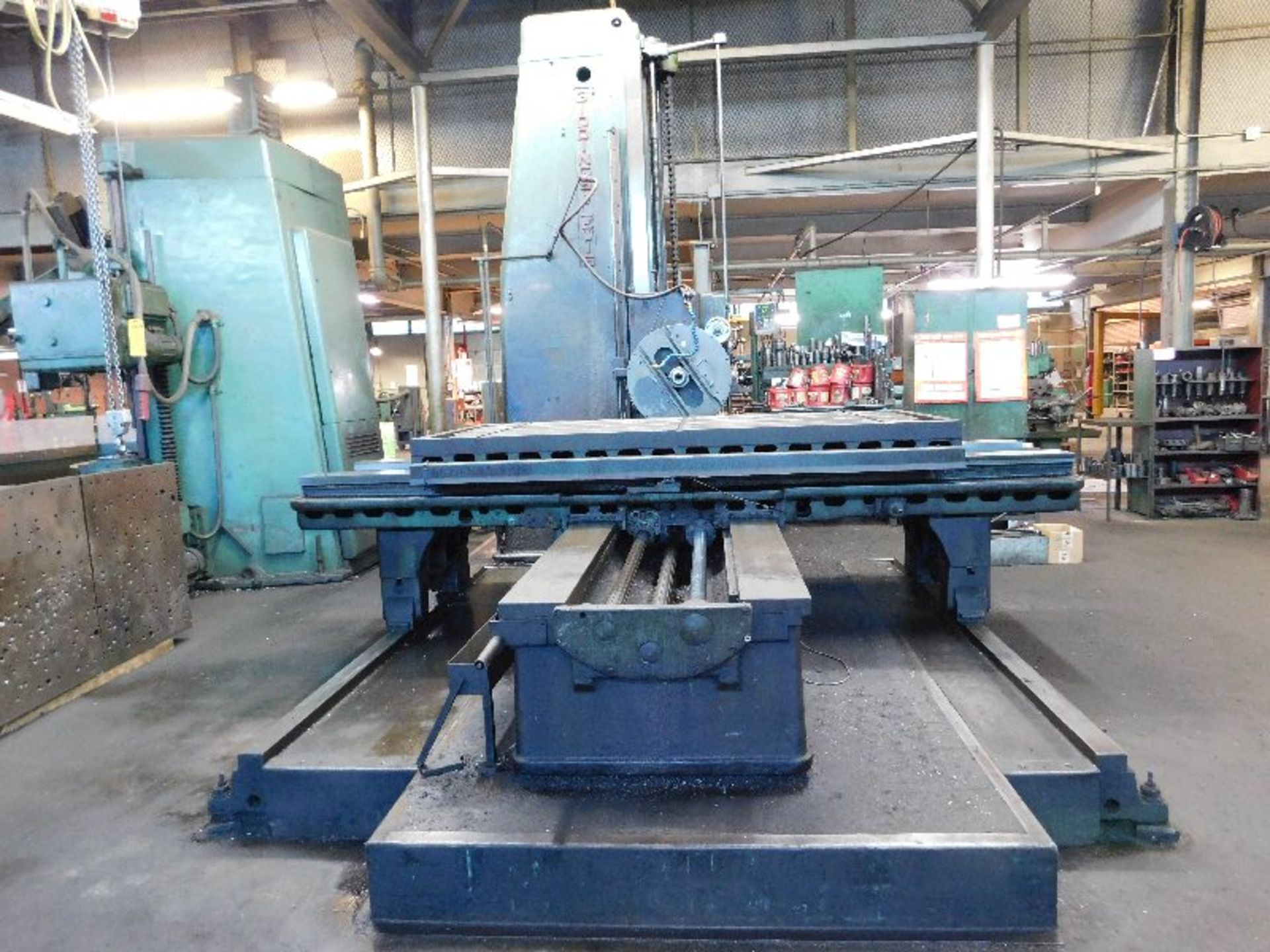 Giddings & Lewis Horizontal Mill, Model 350T, 5" Spindel Head, Vertical Travel 72", Table Cross