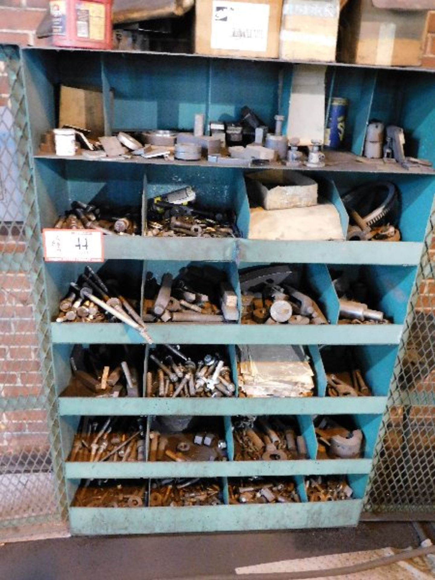 Cabinet and Contents - Various Hold-Downs, T-Bolts, Bolts, Fasteners for equipment