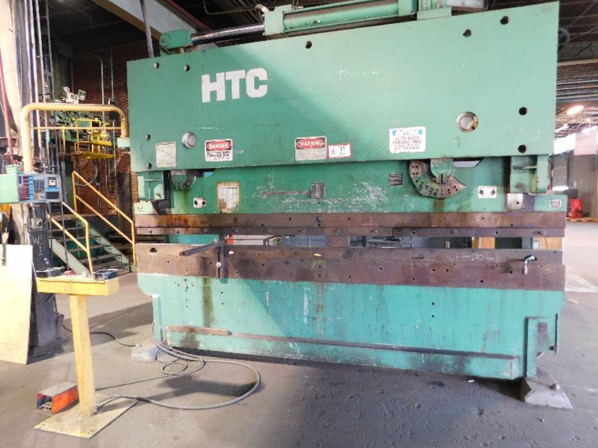 HTC Hydraulic Press Brake, Model 20012PB, 12' width x 200 ton capacity, s/n 1912989