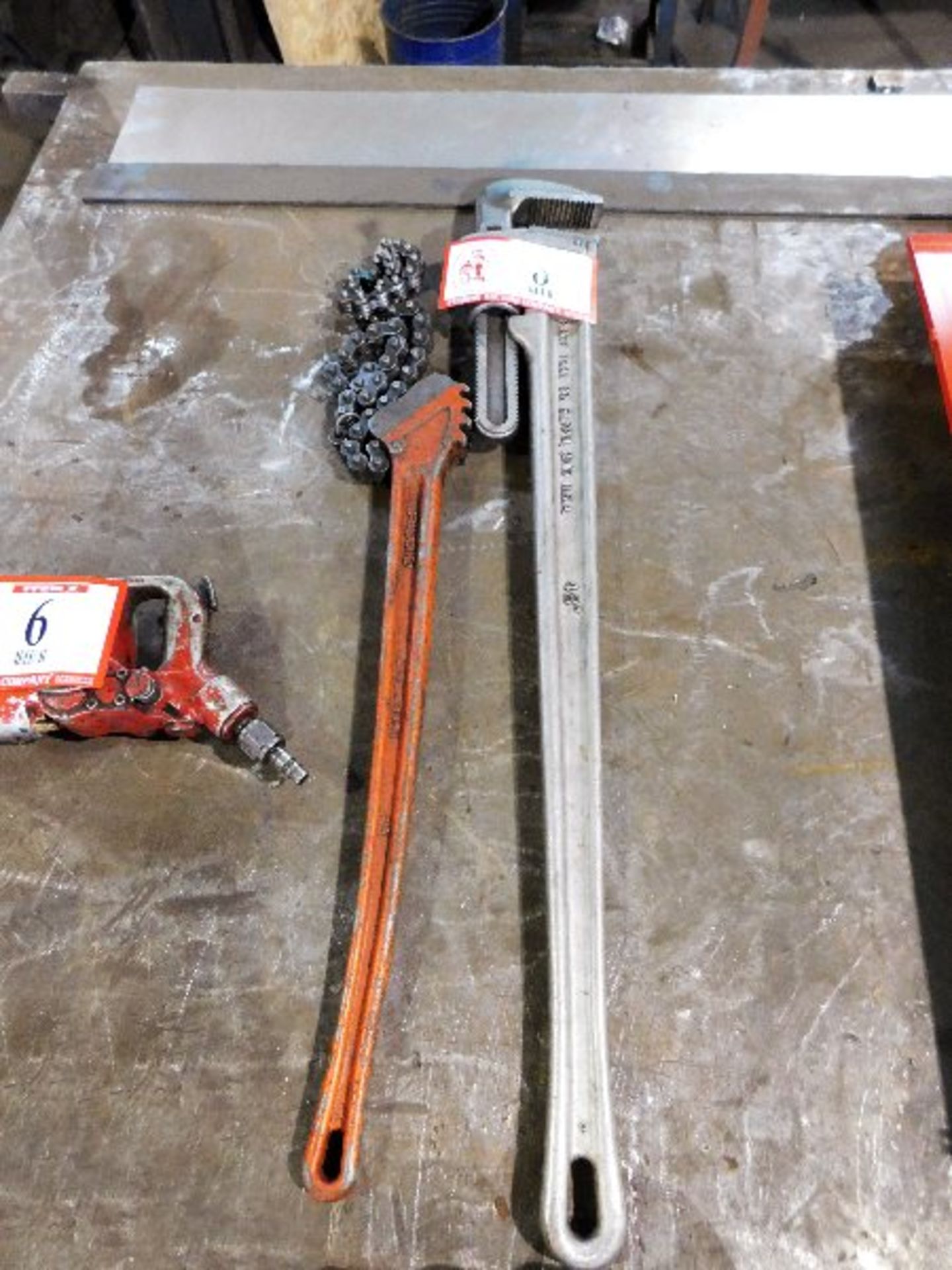 Ridgid 48" Aluminum Pipe Wrench & Ridgid Chain Wrench