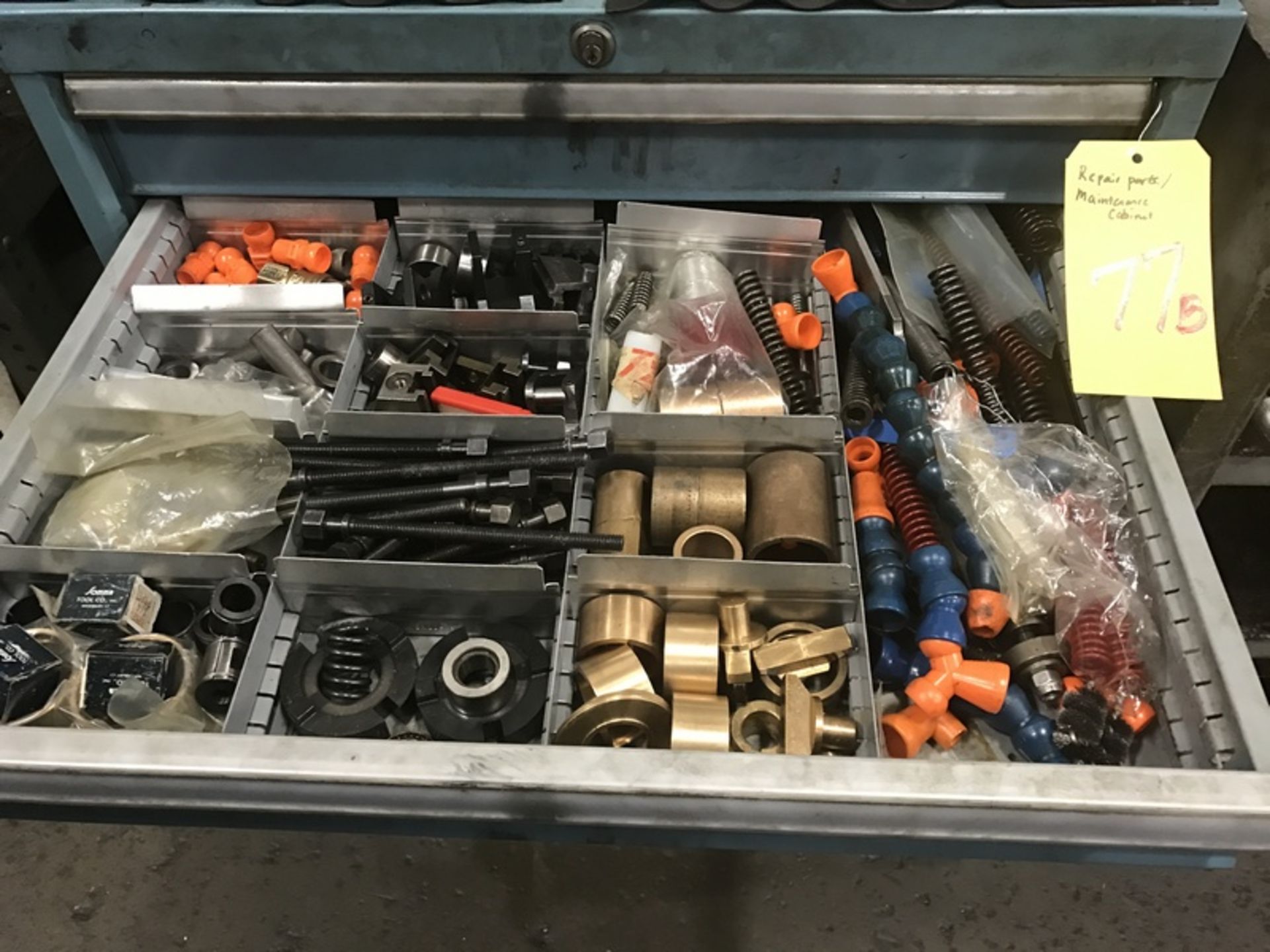 8-Drawer Vidmar Style Tooling Cabinet & Contents of Acme Gridley Repair Parts & maintenance surplus - Image 3 of 8