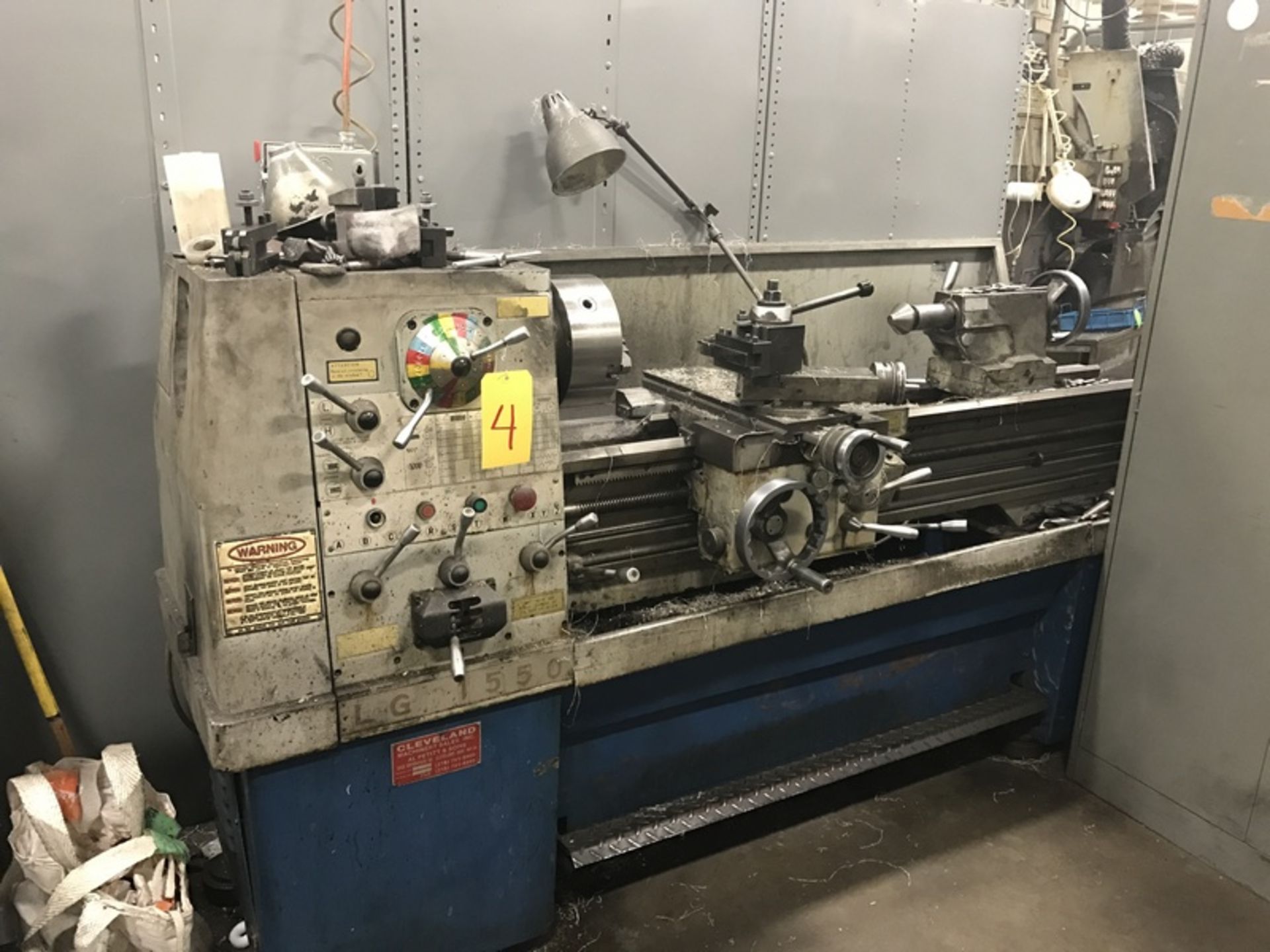 Clausing Engine Lathe, Model LG1550, Swing: 15", Bed Length 50", with Steady Rest