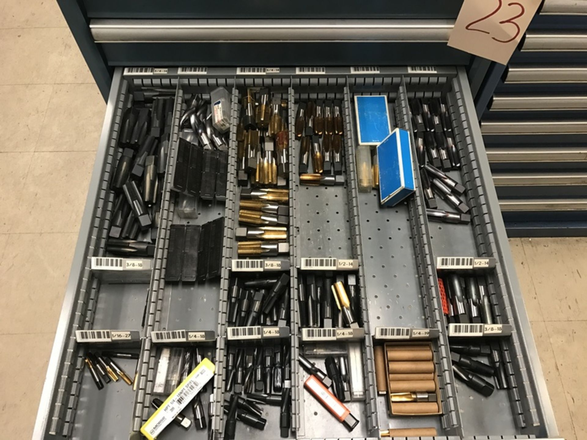 8-Drawer Lista Cabinet & Contents, Including Tooling of Various types Including: Drill Bits, Tap - Image 7 of 10