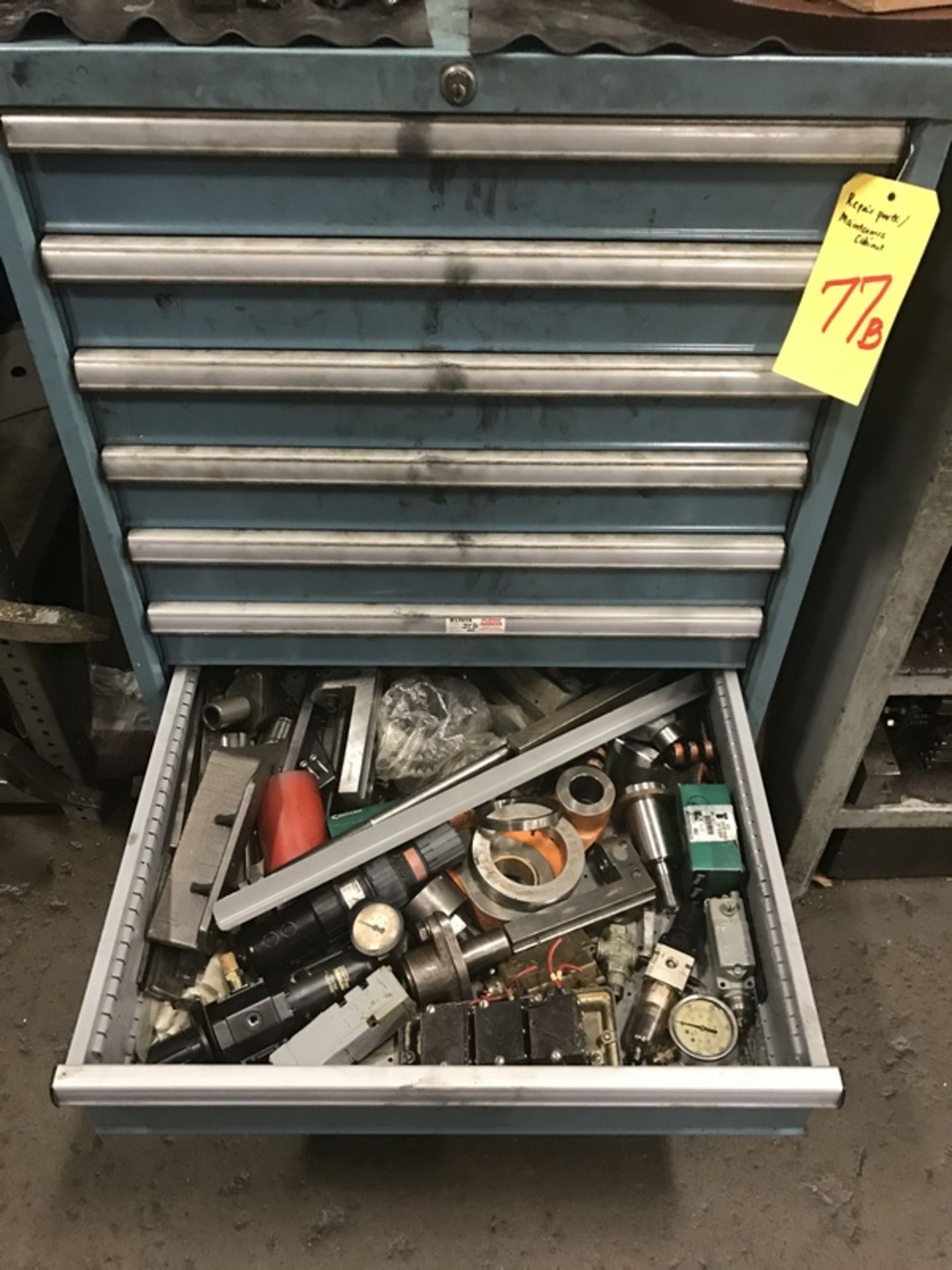 8-Drawer Vidmar Style Tooling Cabinet & Contents of Acme Gridley Repair Parts & maintenance surplus - Image 7 of 8