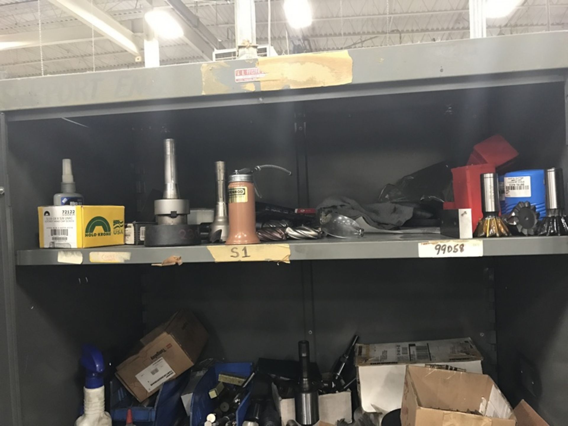 Metal Cabinet & Contents of Metal Cabinet: with Misc. tools and small grinding wheels & Tooling - Image 4 of 4