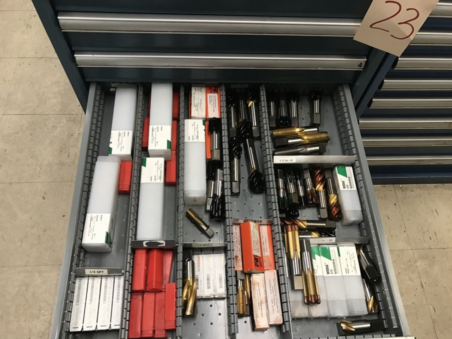 8-Drawer Lista Cabinet & Contents, Including Tooling of Various types Including: Drill Bits, Tap - Image 8 of 10