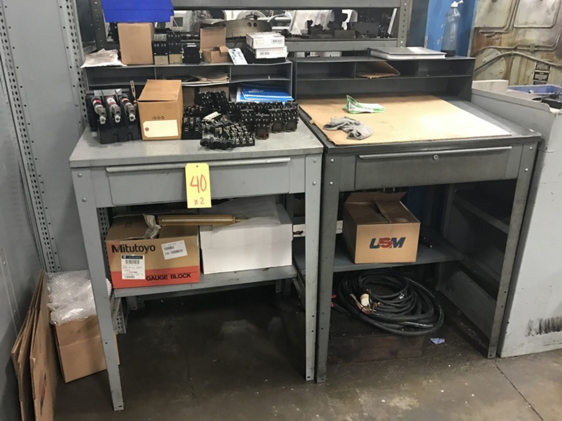 Metal Foreman Type Desk & Contents - Image 2 of 2