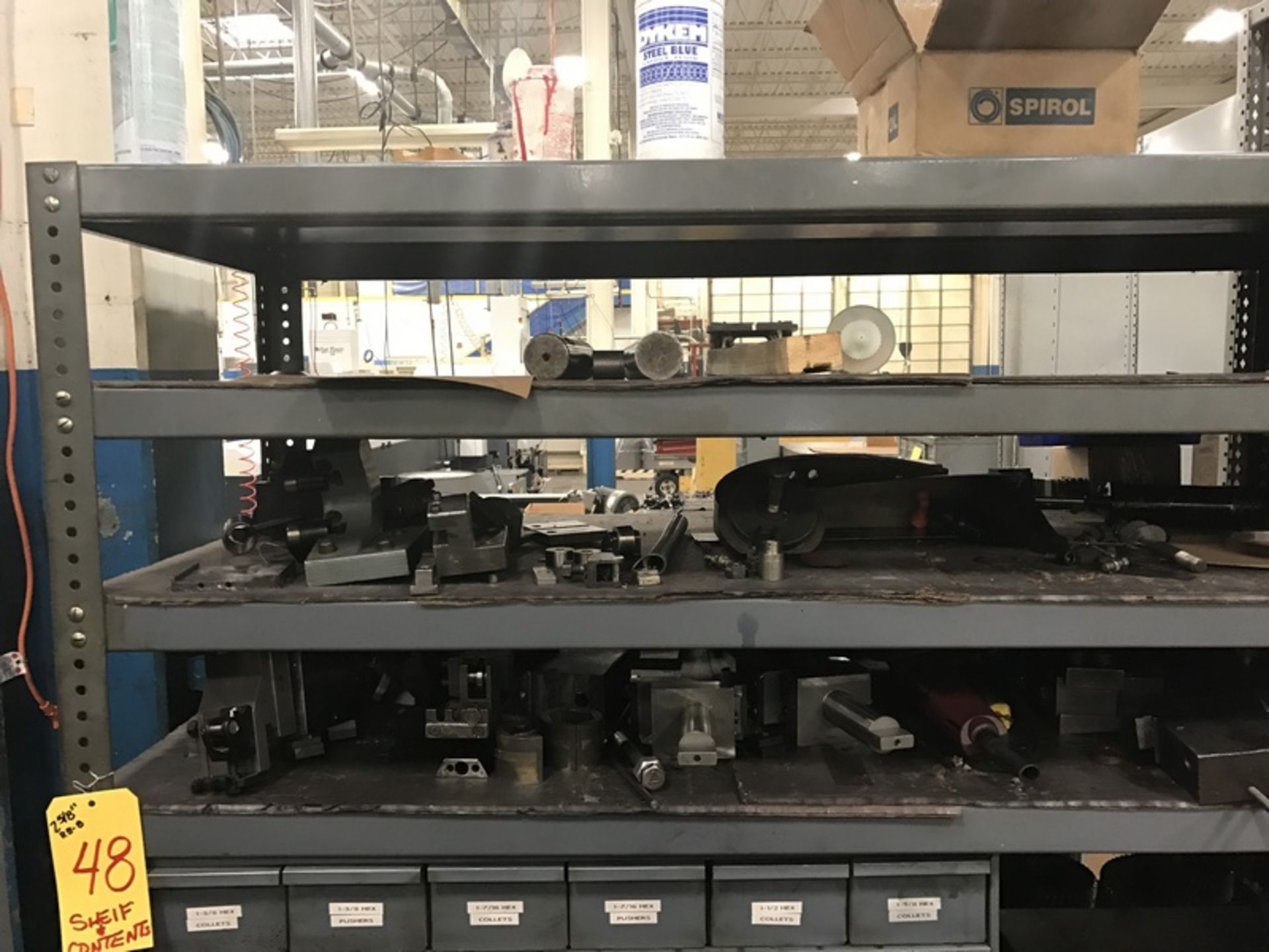 Metal Shelf including Tooling for Acme Gridley RB-8 2-5/8", collets, pushers, clamps - Image 4 of 4