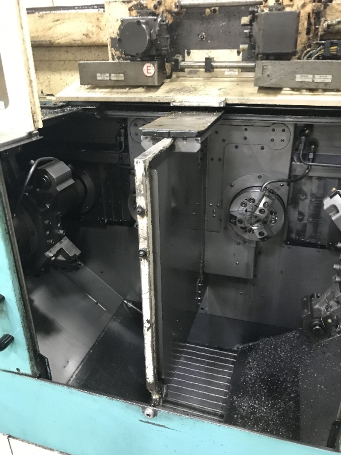 Murata Model: MW12, Twin Spindle Lath, SN: 9KX83843301, (1998), Equipped with Dual Pick & Place - Image 4 of 7