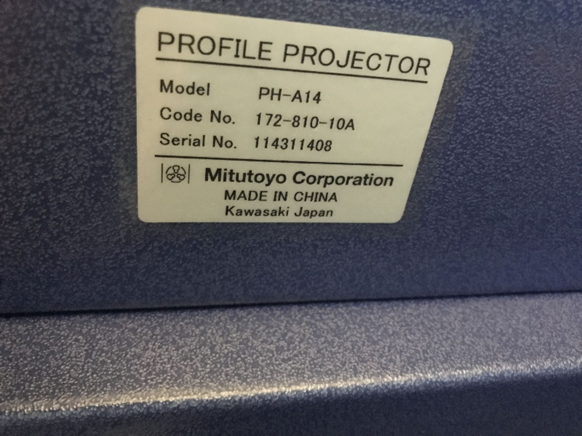 Mitutoyo Corporation Comparator, Model: PH-R14, PH-A14, SN: 114311408 - Image 2 of 2